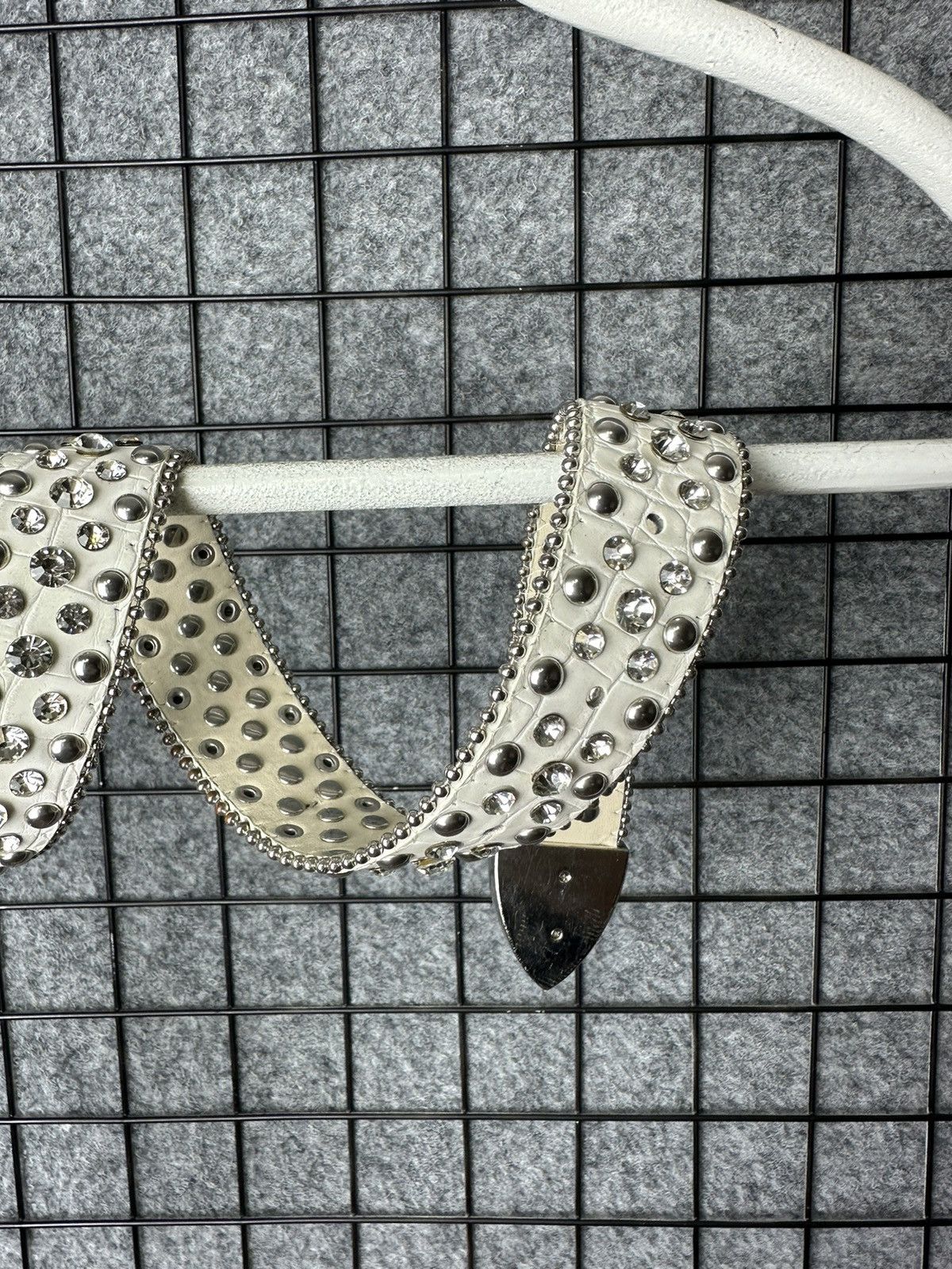 Other Streetwear Y2K Faux Croc Rhinestone Studded Belt Size OS Size ONE SIZE - 3 Thumbnail
