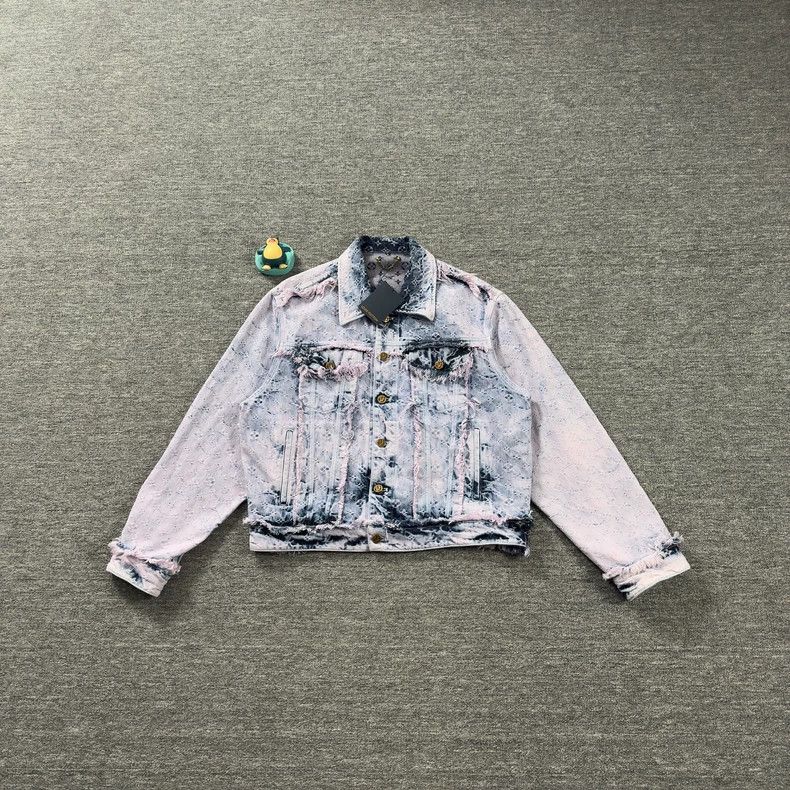 Louis Vuitton Vintage Distressed Light Purple Denim Jacket - dmc Size US L / EU 52-54 / 3 - 1 Thumbnail