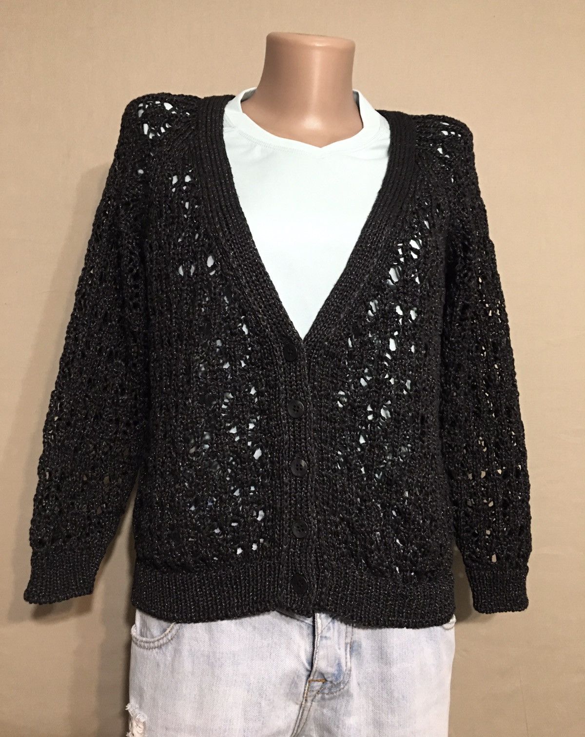 MAX&Co. Max & Co by Max Mara Black Knit Cardigan Size M Size M / US 6-8 / IT 42-44 - 1 Thumbnail