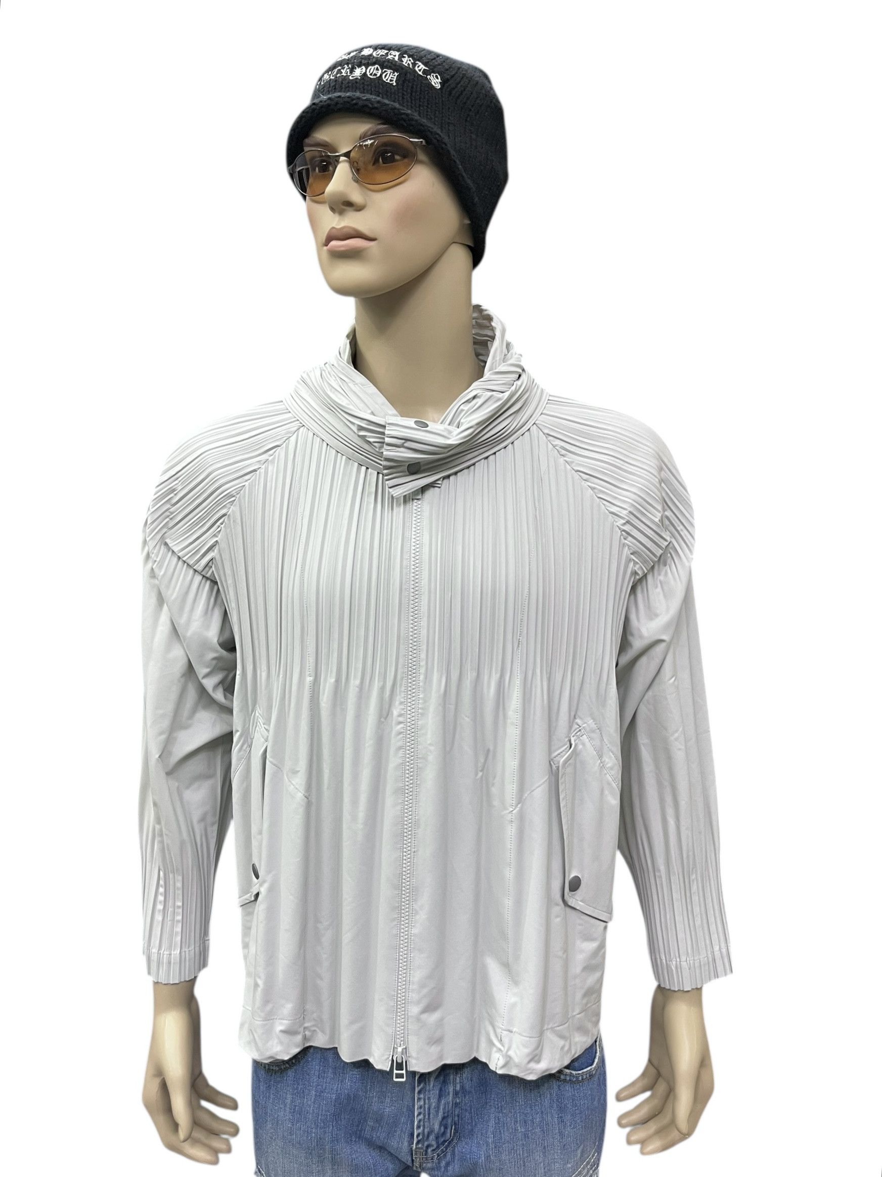 Pleats Please Issey Miyake PLEATS PLEASE Issey Miyake Pleated Poly Hoodie Windbreaker Size M / US 6-8 / IT 42-44 - 2 Thumbnail