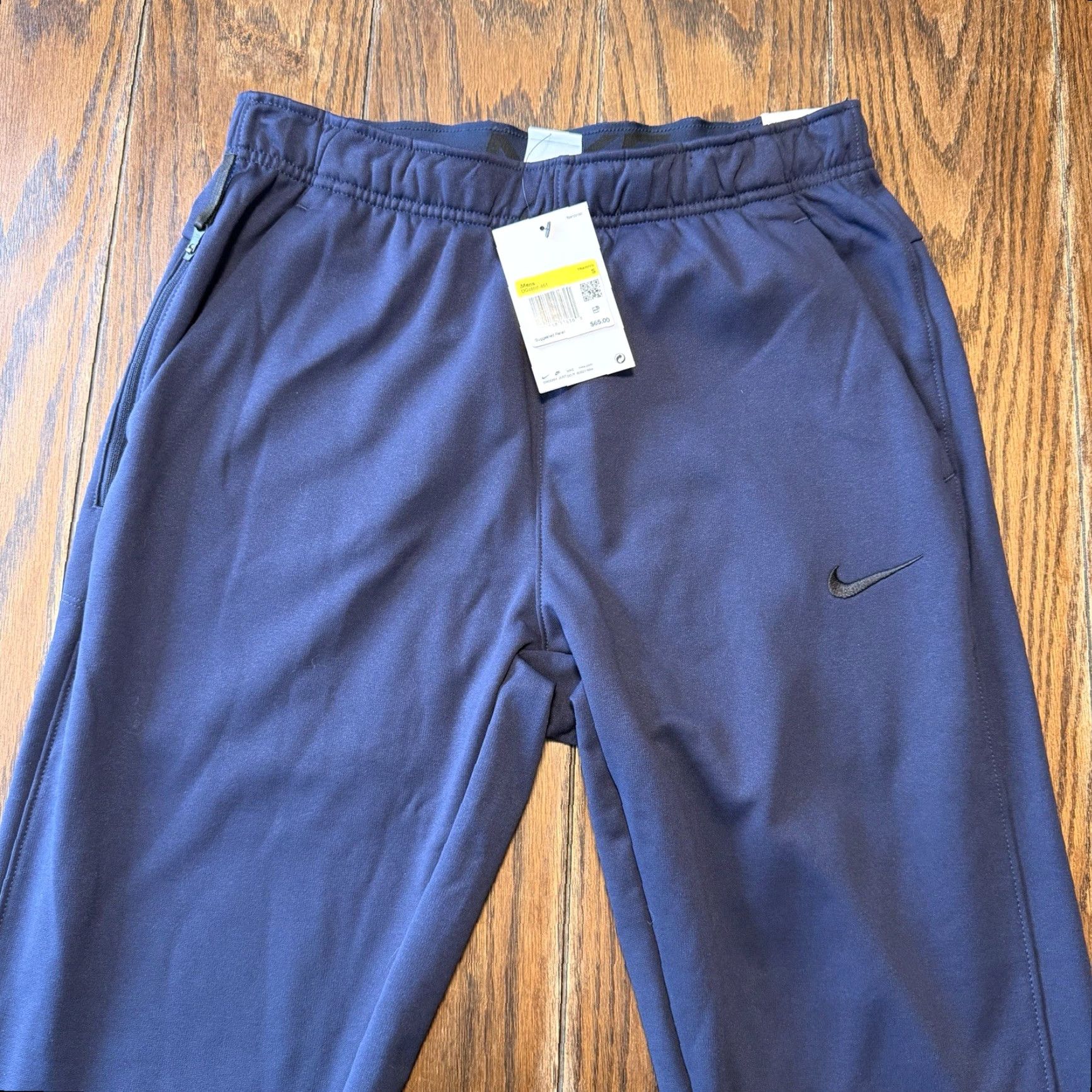 Nike Nike Therma Fit Sweatpants Men's Open Hem DQ4856-451 Small Regular Waist 30" Blue Polyester Pockets Casual Activewear Size US 33 - 3 Thumbnail
