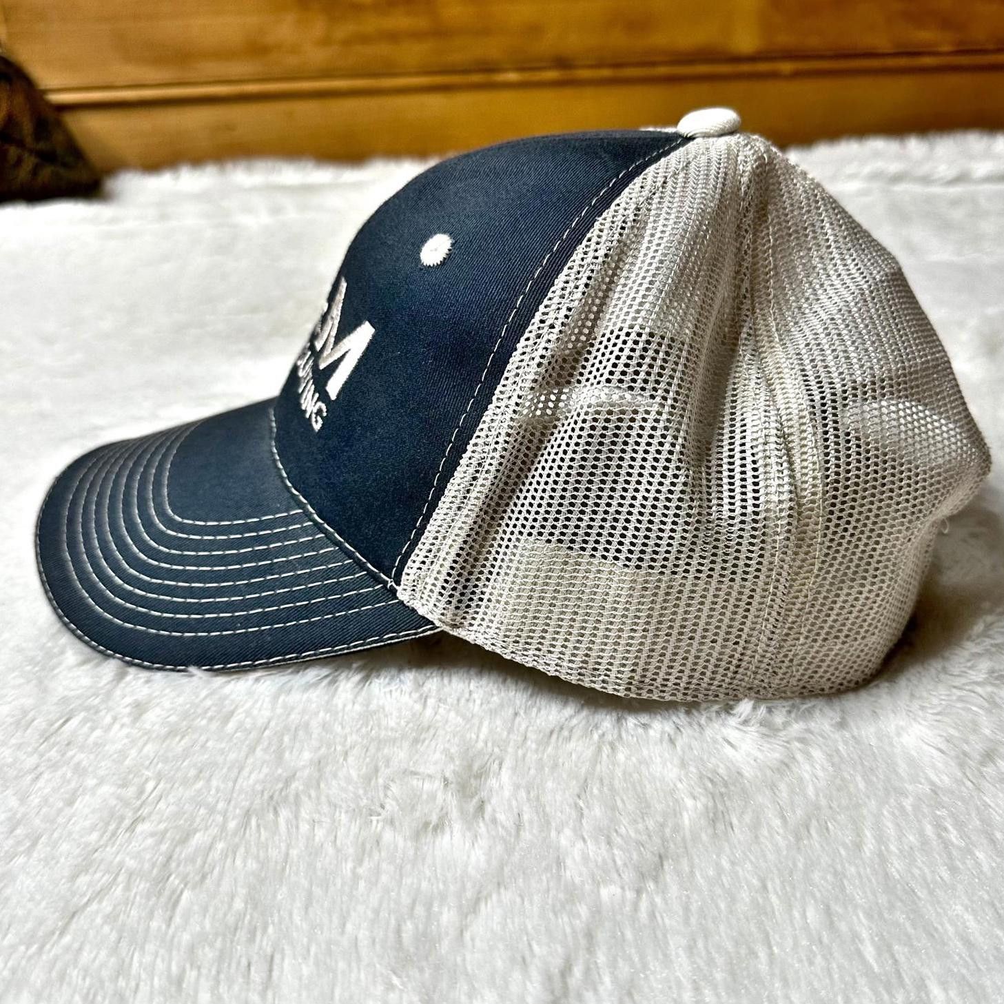 Designer B&M Crop Consulting Unisex Blue Trucker Hat Adjustable Mesh Size ONE SIZE - 6 Thumbnail