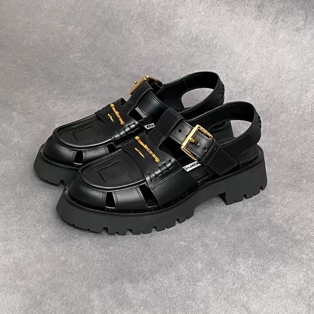 Alexander Wang Alexander Wang Leather Black Sandals us_9 Women Size US 9 / IT 39 - 1 Thumbnail