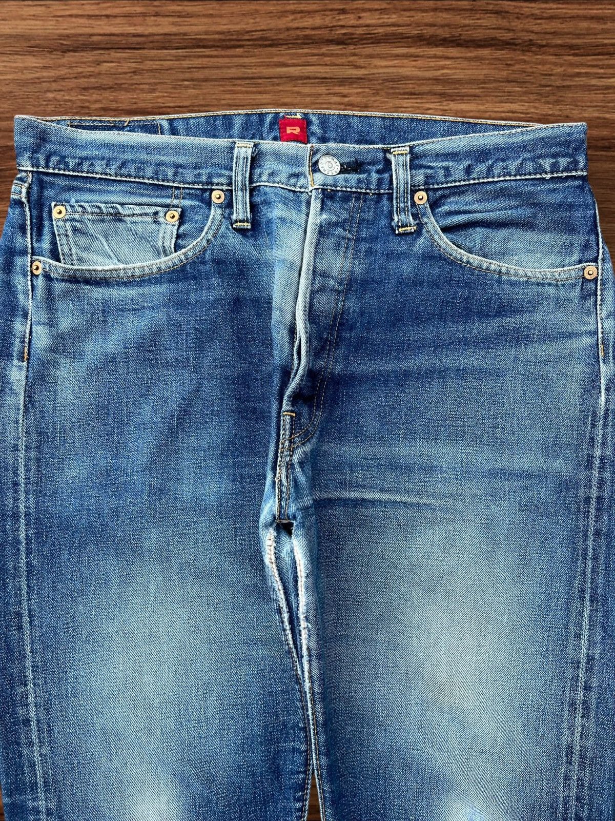 Japanese Brand Vintage Japanese Brand Buttonfly Redline Selvedge Jeans Size US 32 / EU 48 - 4 Thumbnail