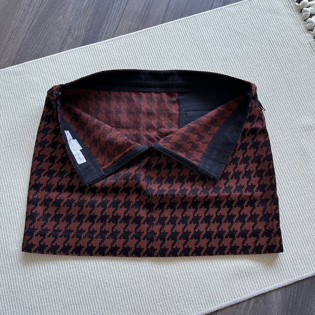 Stella McCartney Stella McCartney black / dark orange Houndstooth mini skirt Size 30" / US 8 / IT 44 - 7 Thumbnail