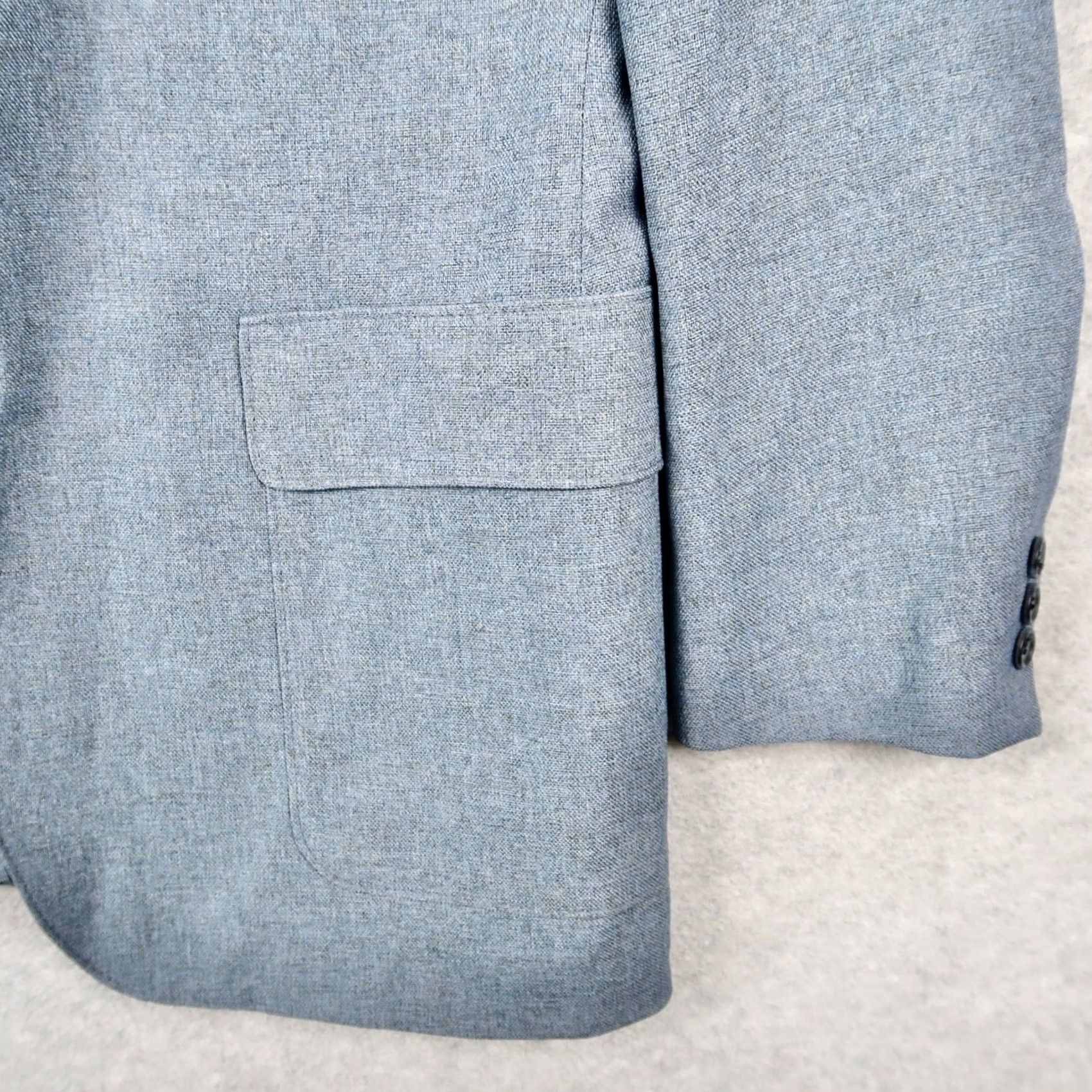 Levi's VINTAGE Levi'S Coat Mens 44S Blue VTG Action Suit Sta Prest Button Blazer Sport Size 44R - 4 Thumbnail