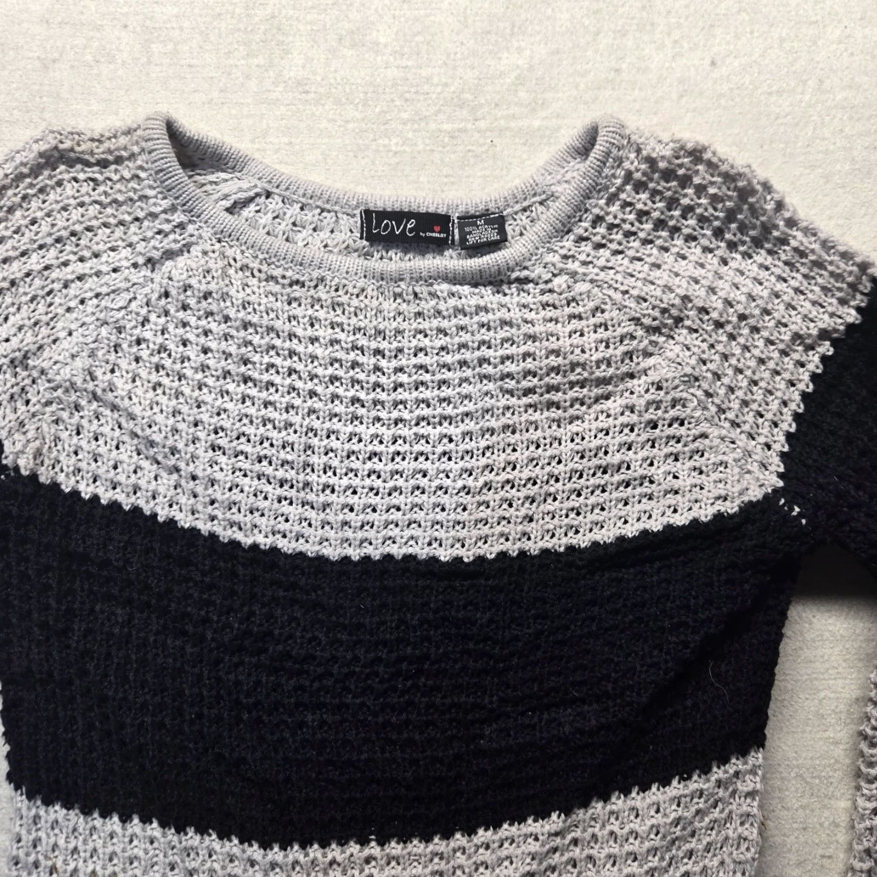 Vintage Love By Chesley Women's Sweater Long Sleeve Pullover Knit Gray M Regular Lightweight Stretch Fall Spring Summer Winter Size M / US 6-8 / IT 42-44 - 2 Thumbnail