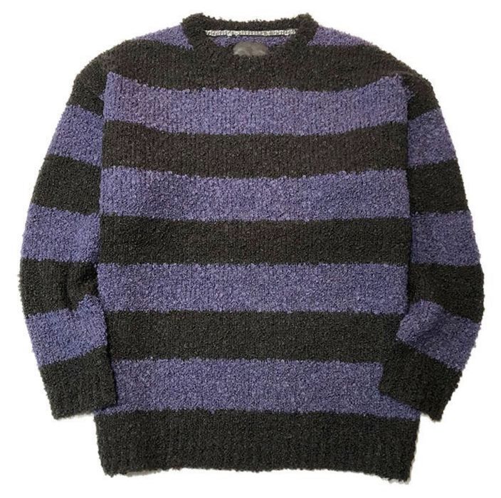 Number (N)ine Number nine ALPACA STRIPED KNIT BIG PULLOVER size 4