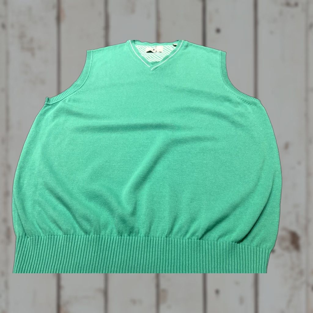 Vintage VINTAGE Southern Pines Men’s Light Green V-Neck Golf Preppy Sweater Vest XL Size US XL / EU 56 / 4 - 1 Thumbnail