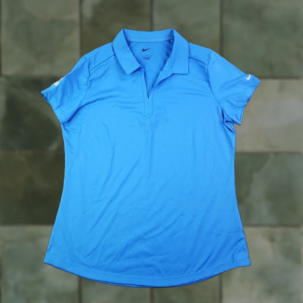 Nike Nike Polo Shirt Womens Large Blue Casual Golf Lightweight Wicking Logo Polo Nike Shirt Womens Large Blue Casual Golf Lightweight Wicking Logo Size L / US 10 / IT 46 - 1 Thumbnail