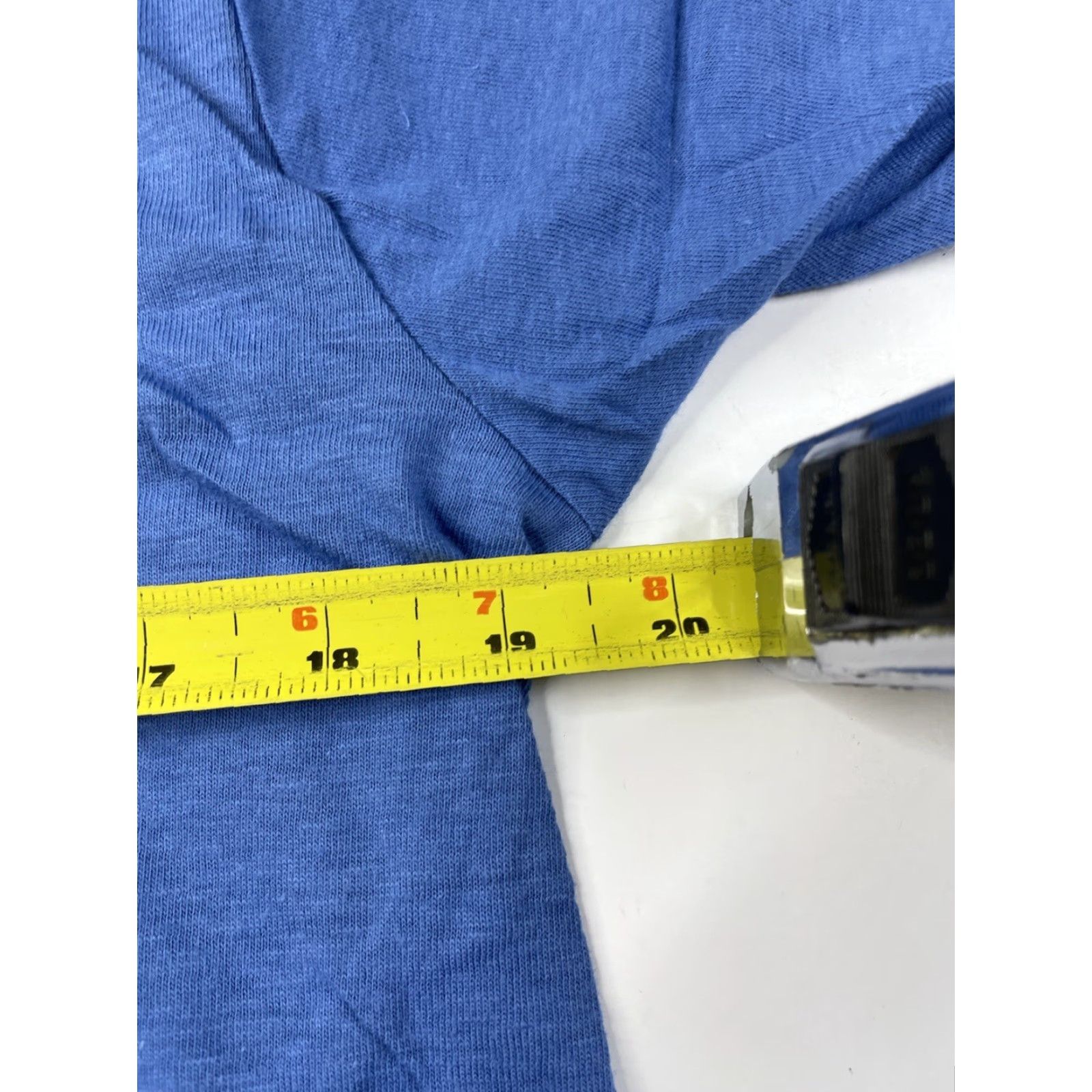 Fruit Of The Loom VINTAGE Fruit of the Loom T-Shirt Selvedge Pocket Large Blue Crew Neck Short Sleeve 90s Grunge Skate Men Size US L / EU 52-54 / 3 - 8 Thumbnail