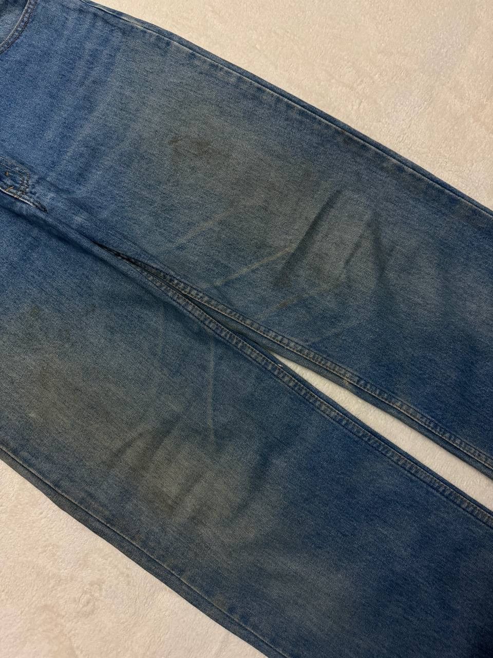 Levi's THRASHED Vintage 2000s Levi’s 515 Rusty Dirty Blue Denim Size US 32 / EU 48 - 7 Thumbnail