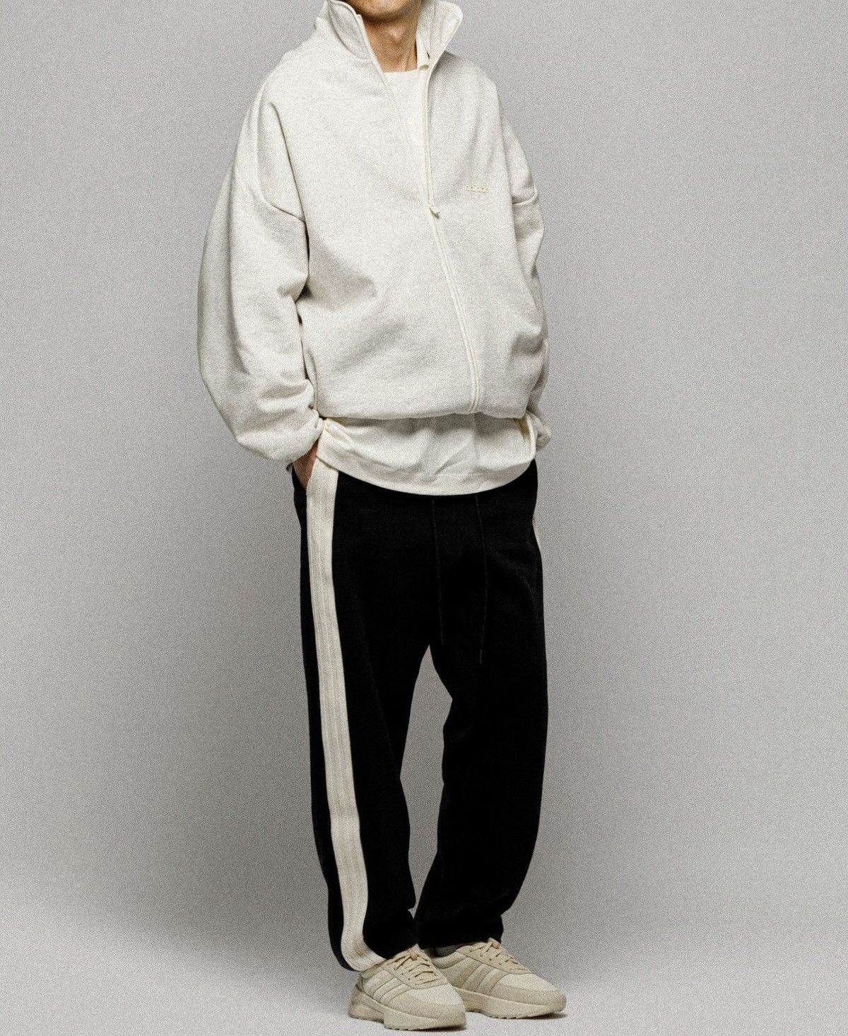 Adidas × Fear of God Adidas Fear of God Men's Fleece Track Jacket Size US L / EU 52-54 / 3 - 2 Thumbnail