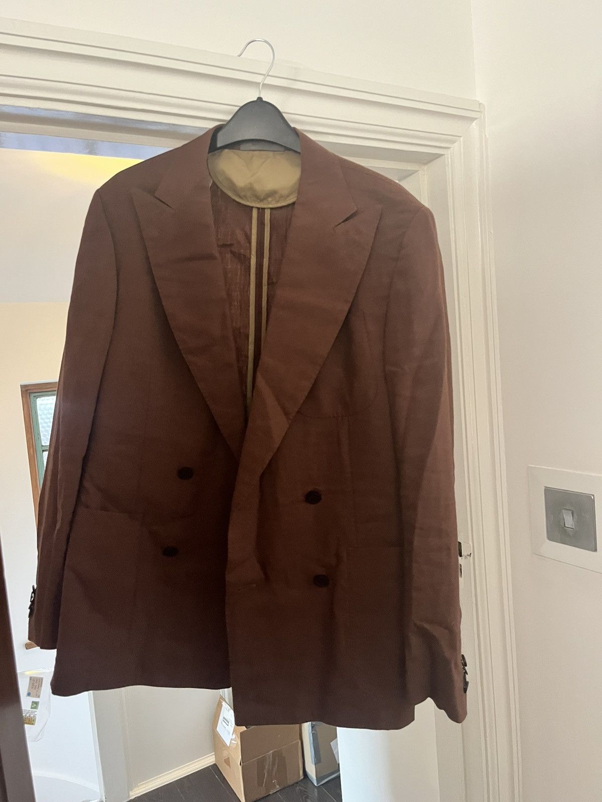 Corneliani Corneliani brown double breasted cotton blazer uk 38 it 48 Size 38R - 1 Thumbnail