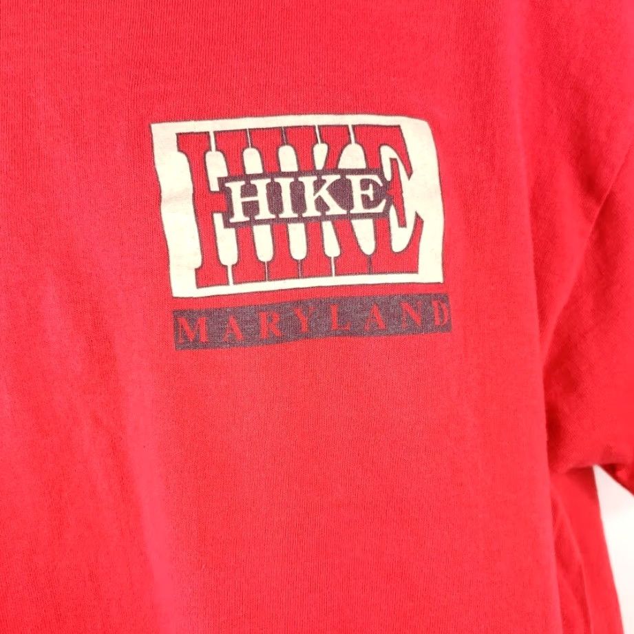 Vintage VINTAGE Stedman Hike Maryland T Shirt Mens XL Red 90s Backpacking Made In USA Shirt Mens XL Red 90s Hiking Mountain Outdoors Size US XL / EU 56 / 4 - 3 Thumbnail
