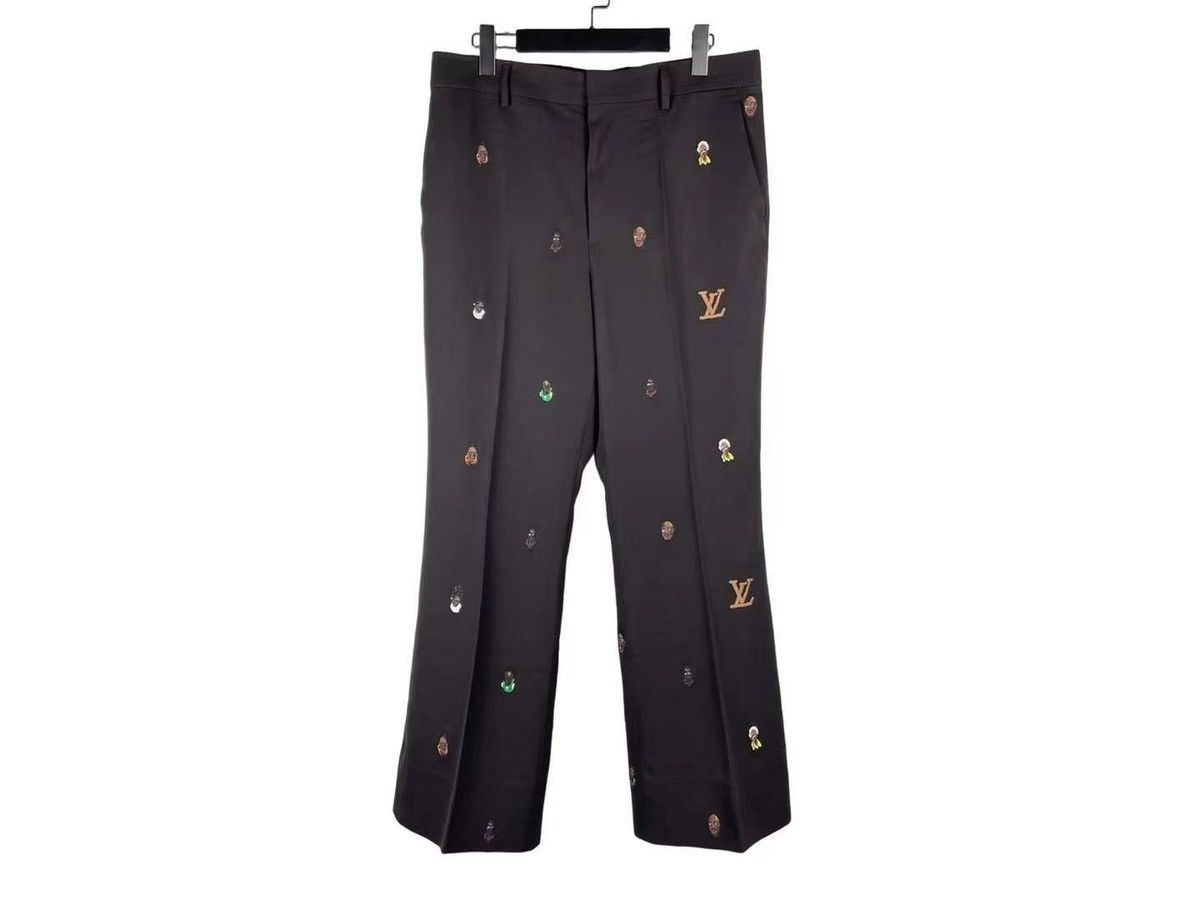 Louis Vuitton Louis Vuitton SS24 Collaboration Embroidered Flared Pants Size US 32 / EU 48 - 1 Thumbnail