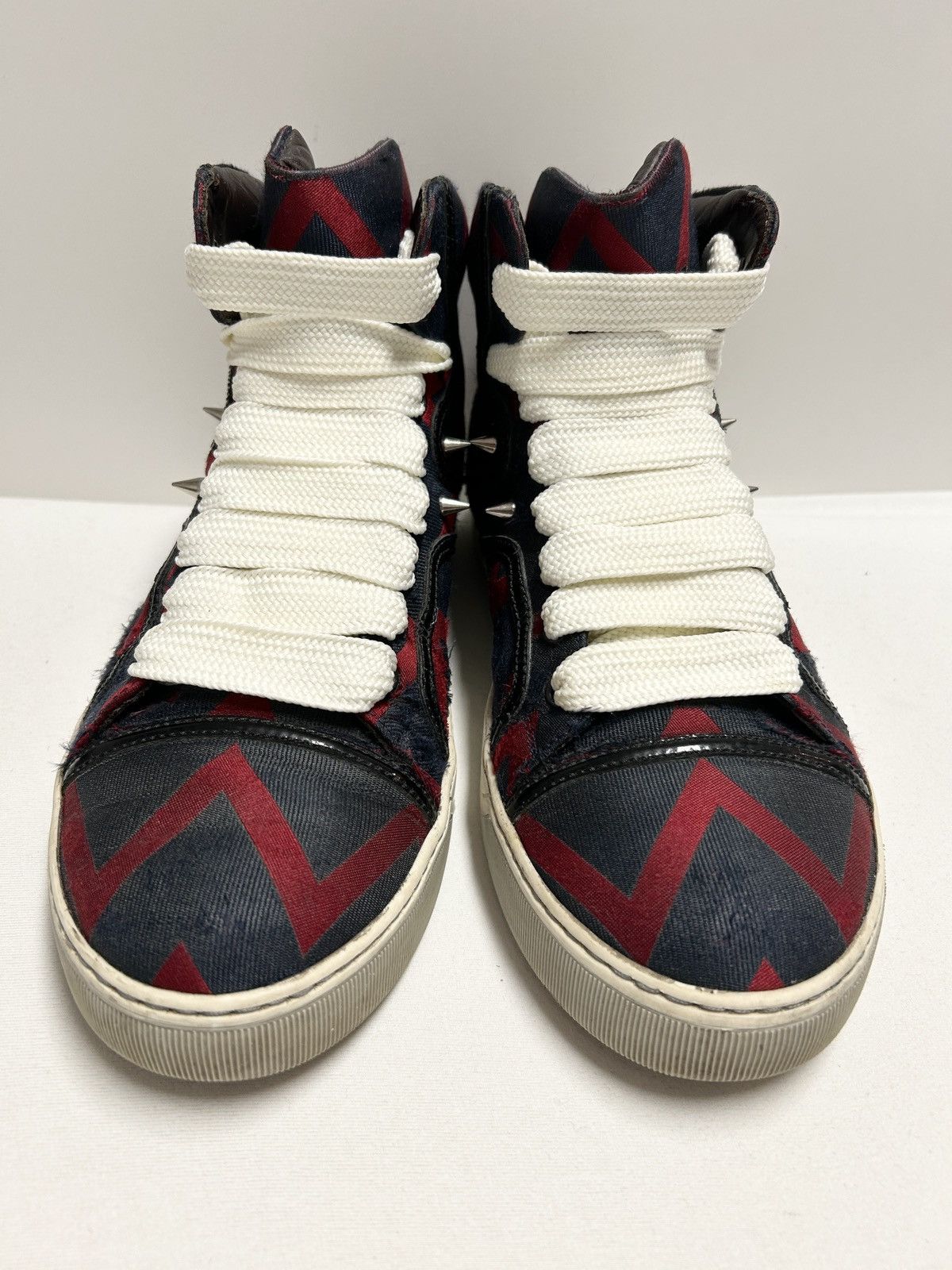 Lanvin SS2012 Zig-Zag Spiked High Top Sneakers Size US 8 / EU 41 - 2 Thumbnail