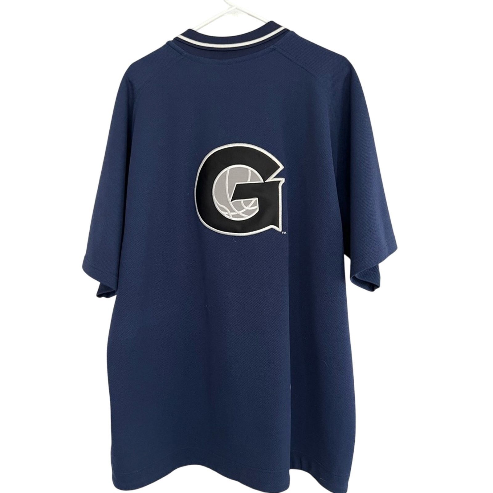 Nike VTG 90s XL / XXL Nike Georgetown Hoyas Warm Up Jersey Shirt Size US XL / EU 56 / 4 - 2 Thumbnail