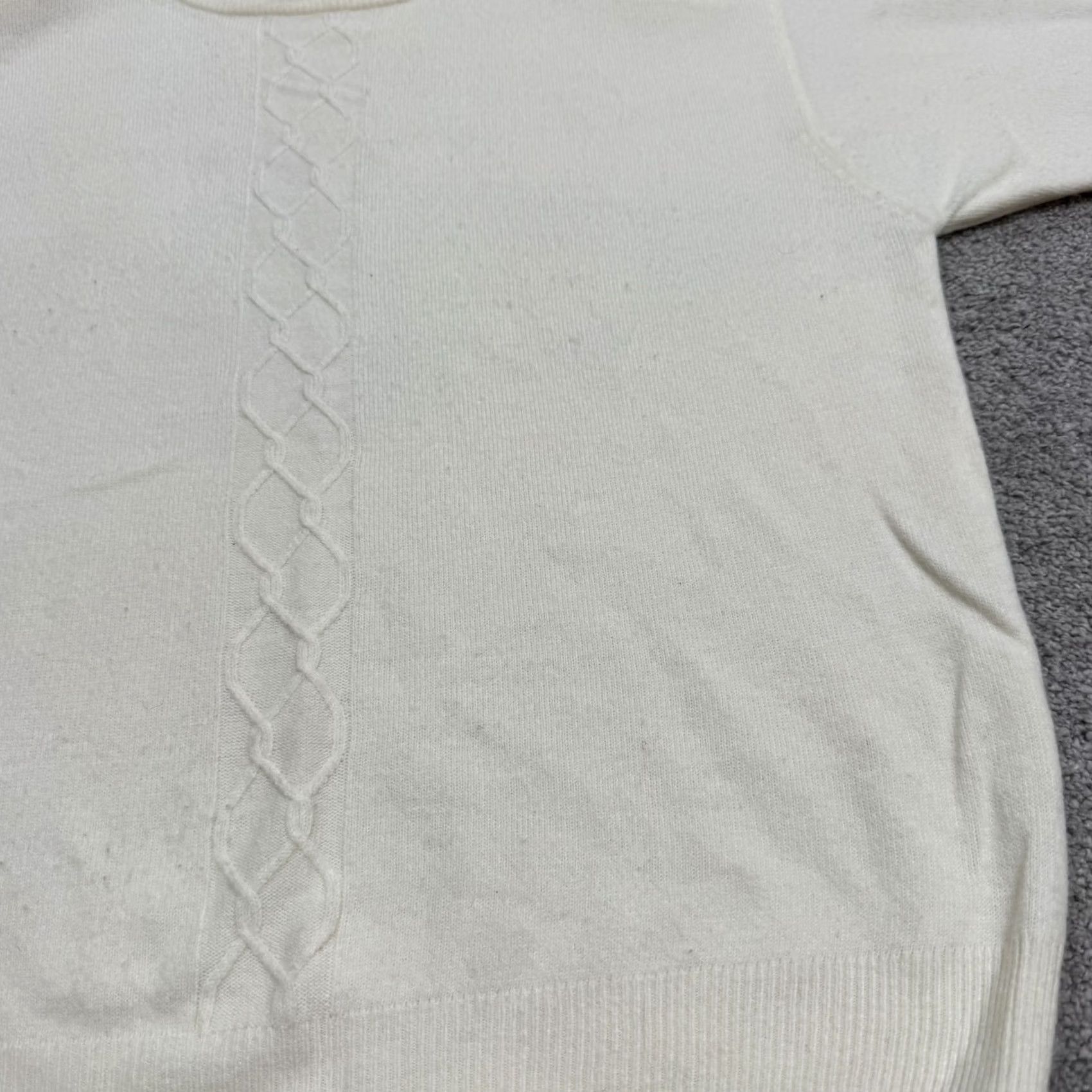Vintage VINTAGE Norton McNaughton Padded Shoulders Sweater Womens L Cream Knit Size L / US 10 / IT 46 - 6 Thumbnail