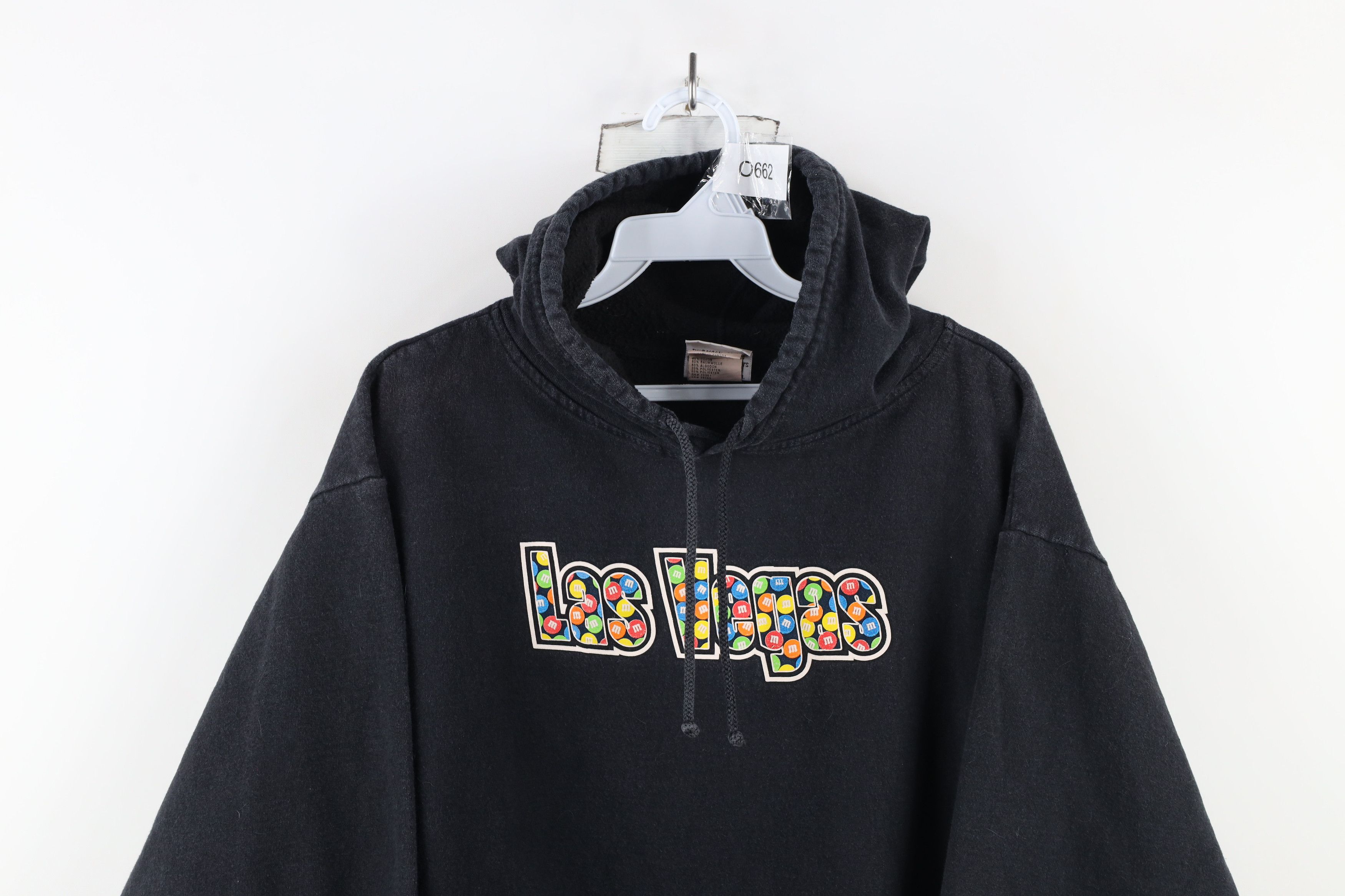 Vintage Vintage Y2K Mars Candy Spell Out Las Vegas M&Ms Hoodie Black Size US S / EU 44-46 / 1 - 2 Thumbnail
