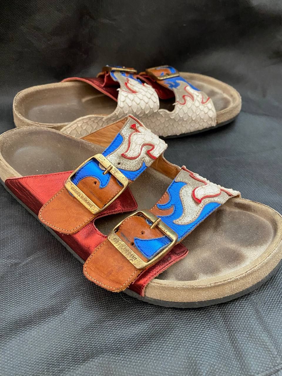 Isabel Marant 🔥 Isabel Marant Double-Buckle Flame Flat Sandal, Red Size US 5.5 / EU 38 - 2 Thumbnail