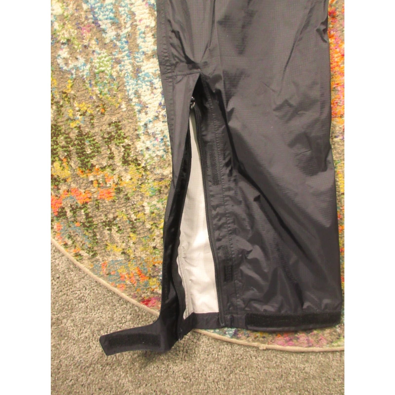 Vintage LL Bean Pants Mens XS Black Tek Waterproof System Rain Ankle Zip Hiking 28x32 Size US 27 - 6 Thumbnail