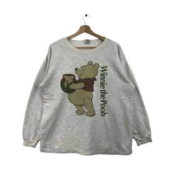 Disney × Vintage Vtg 90’ WINNIE THE POOH Cartoon Comic Honey Sweatshirt Size L / US 10 / IT 46 - 1 Thumbnail