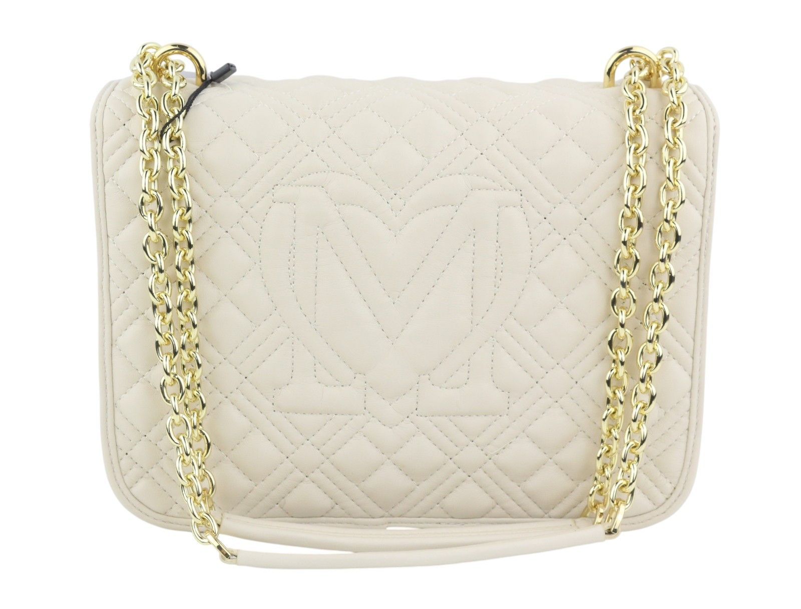 Love Moschino BORSA QUILTED PU AVORIO OS Beige Crossbody 87742 Size ONE SIZE - 4 Thumbnail