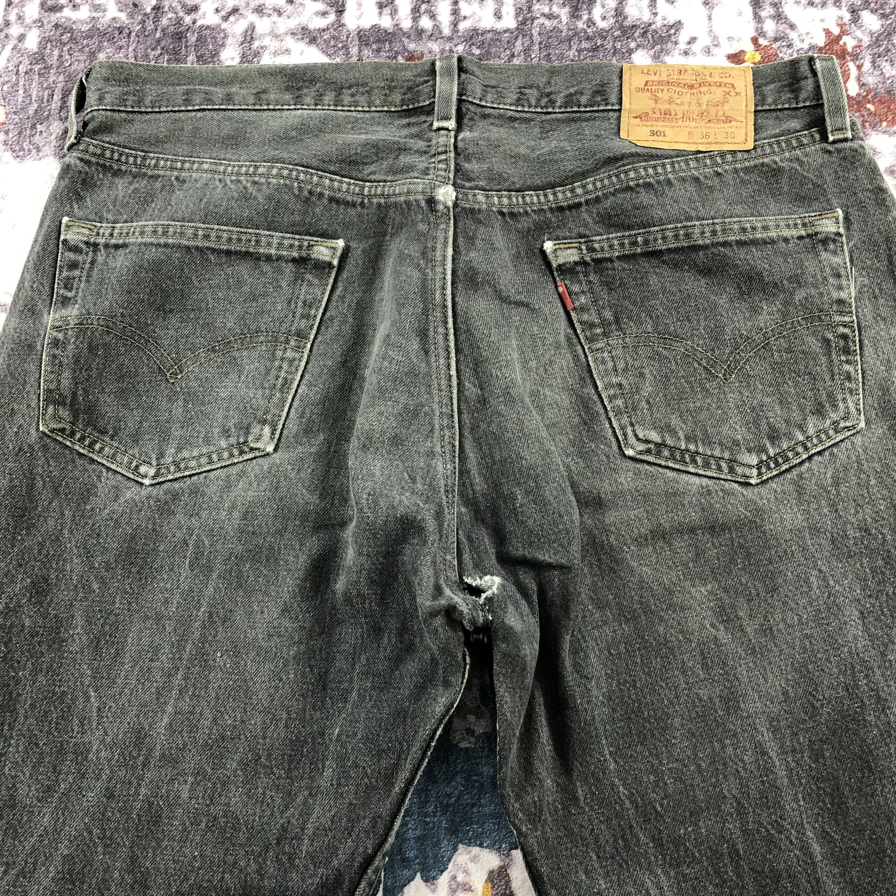 Levi's × Vintage Vintage Faded Black Levis 501 Jeans-JM2351 Size US 38 / EU 54 - 5 Thumbnail