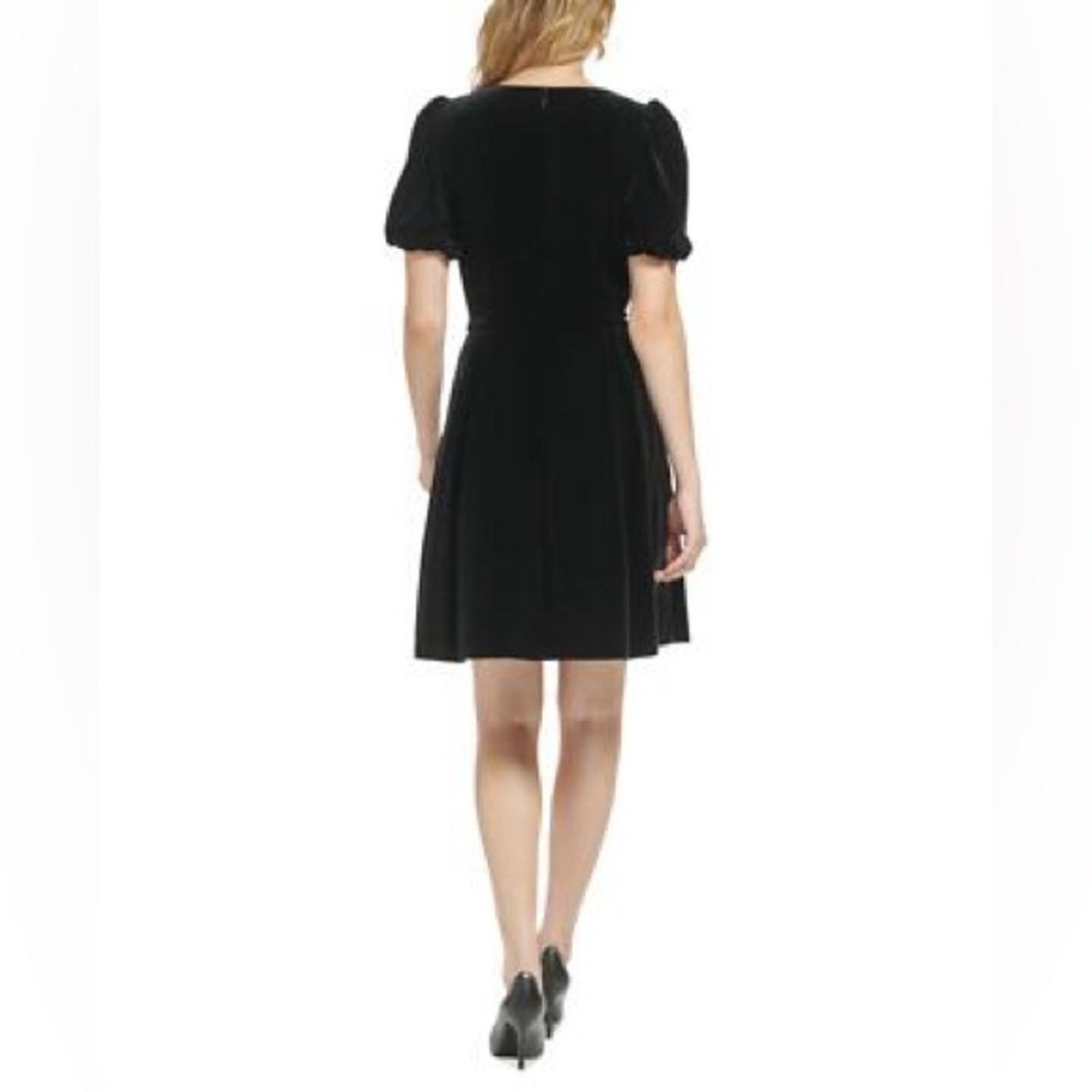 Karl Lagerfeld KARL LAGERFELD PARIS Elegant Black Puff Sleeve Dress Size 4 Size S / US 4 / IT 40 - 9 Thumbnail