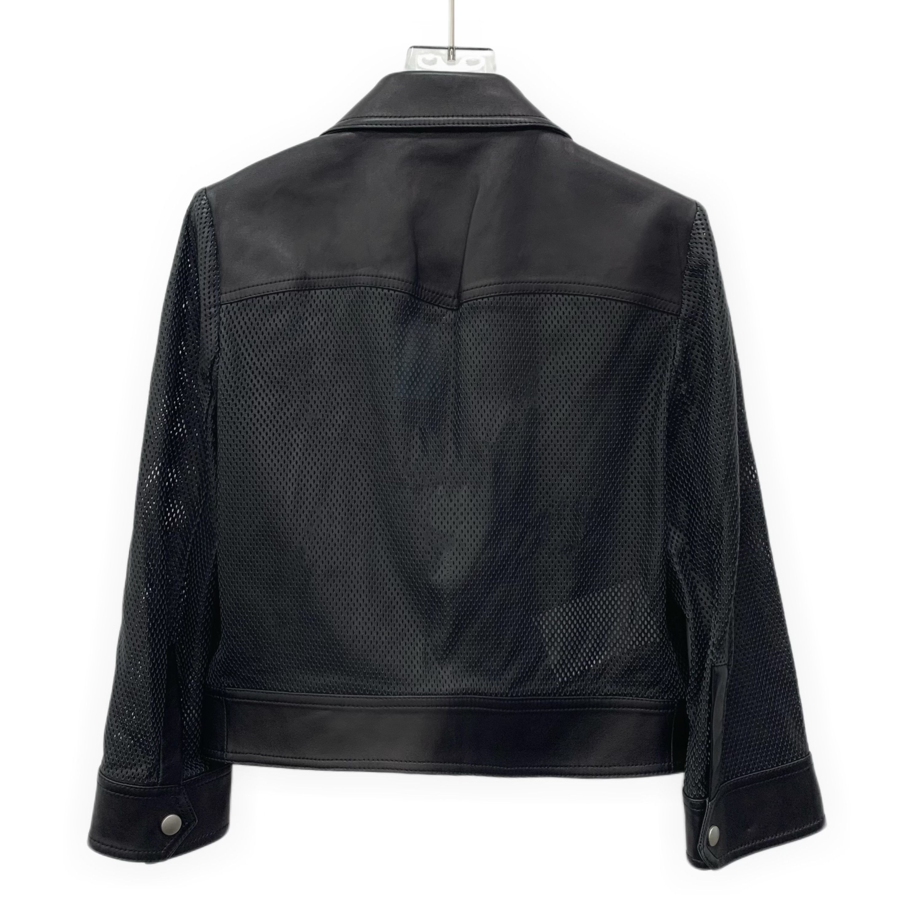 Miu Miu MiuMiu Mesh Leather Zip Jacket Black (Size M) Size M / US 6-8 / IT 42-44 - 8 Thumbnail