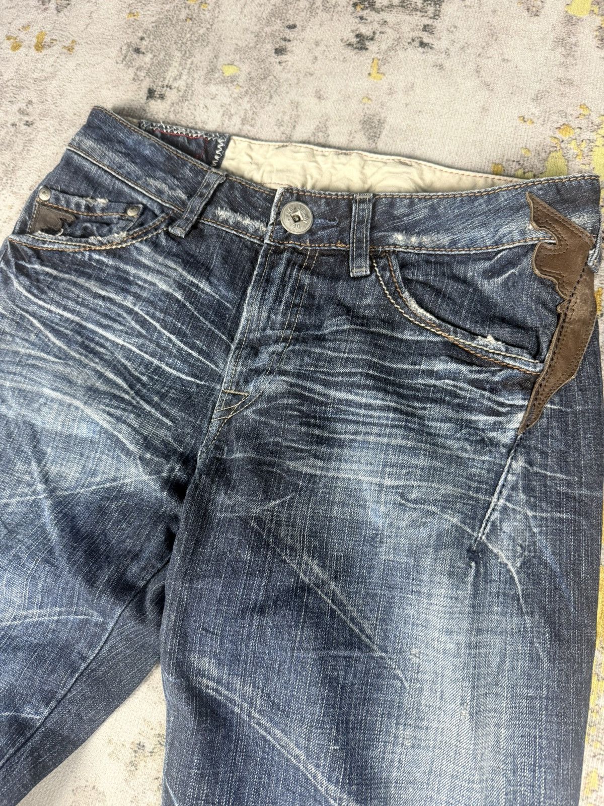 Marithe + Francois Girbaud 2000s Vintage Rare Marithe Francois Girbaud Mudwash Jeans Size US 30 / EU 46 - 4 Thumbnail