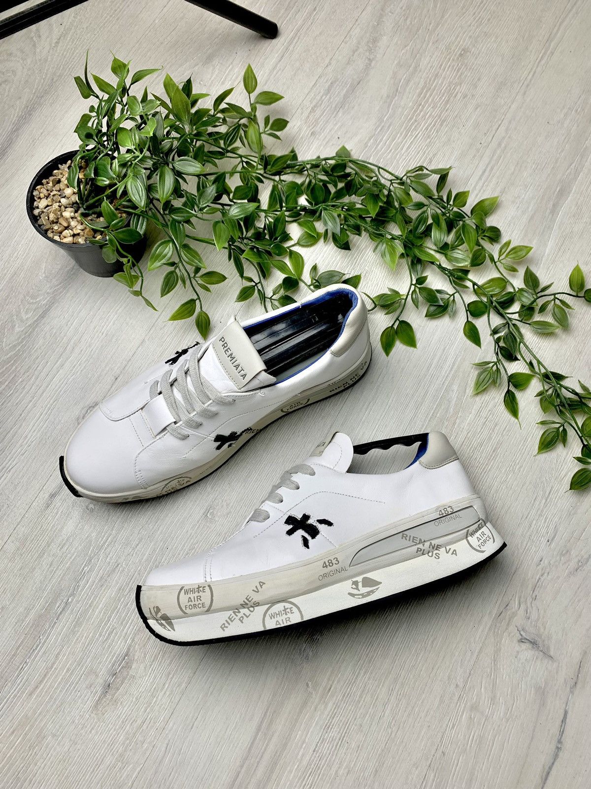 Leather × Premiata Premiata Low Top Luxury Platform Sneakers Size US 6.5 / IT 36.5 - 1 Thumbnail
