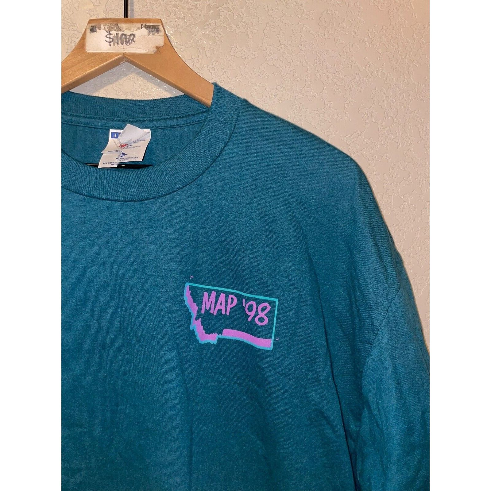 Jerzees Vintage Montate State Shirt MAP Expect Things Green Tee VTG Size US XL / EU 56 / 4 - 3 Thumbnail