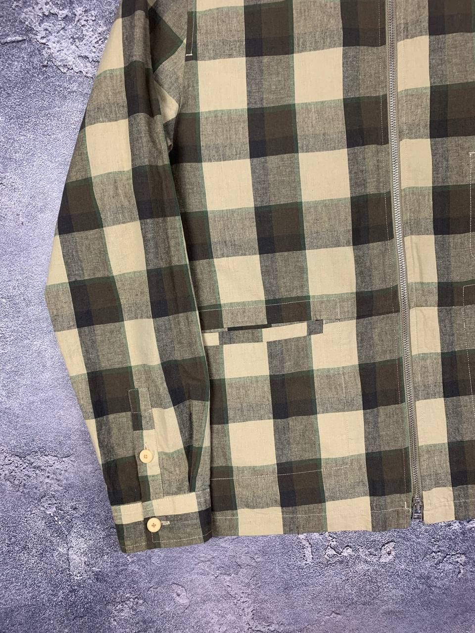 Folk Folk Men’s Zip Ovesrhirt Jacket Multi Check Size L (3) Size US L / EU 52-54 / 3 - 4 Thumbnail