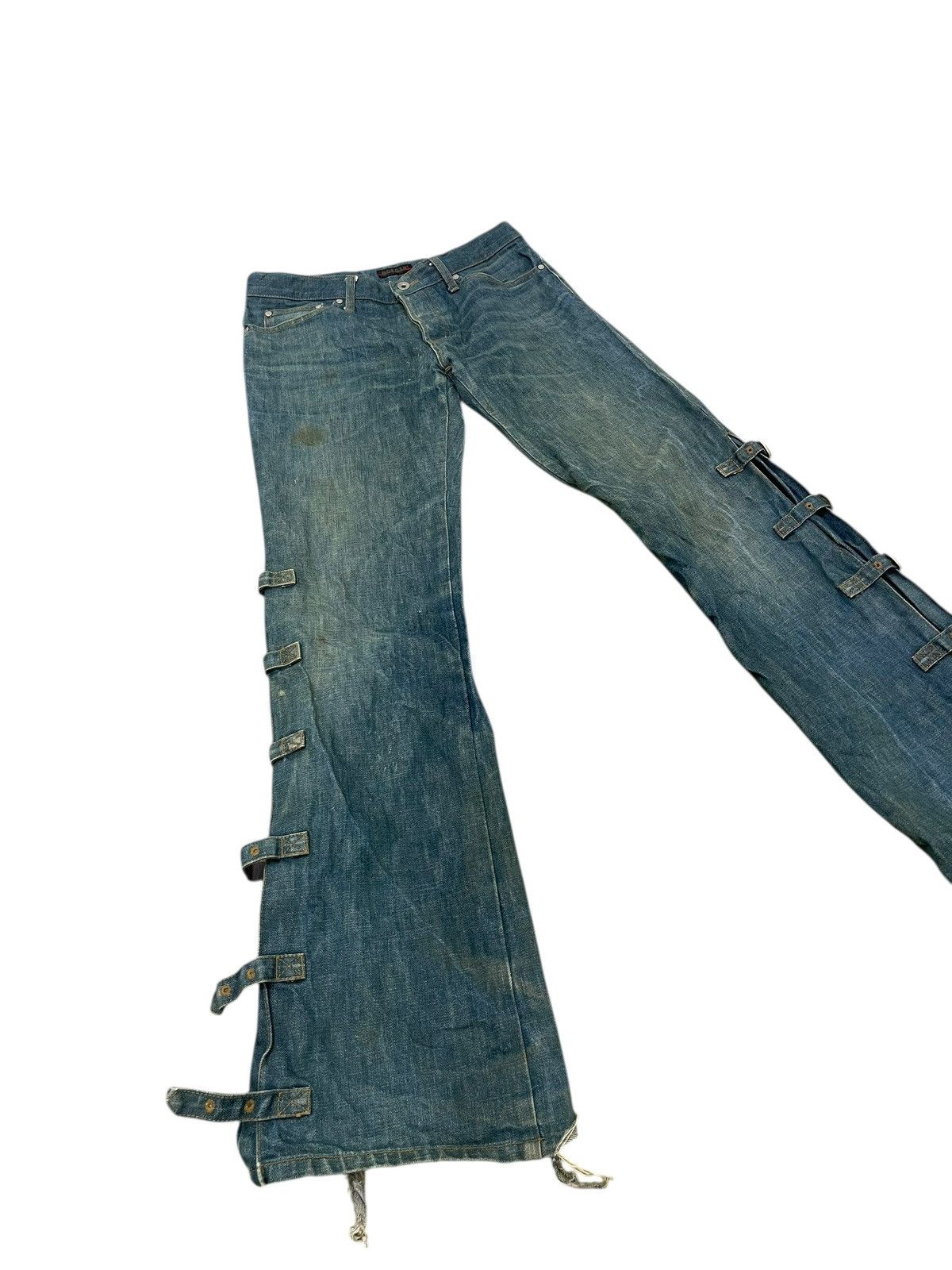 Japanese Brand Flare Jeans Morgan Homme Faded Boot Cut Chrome hearts 2🟦7 Size US 32 / EU 48 - 12 Thumbnail