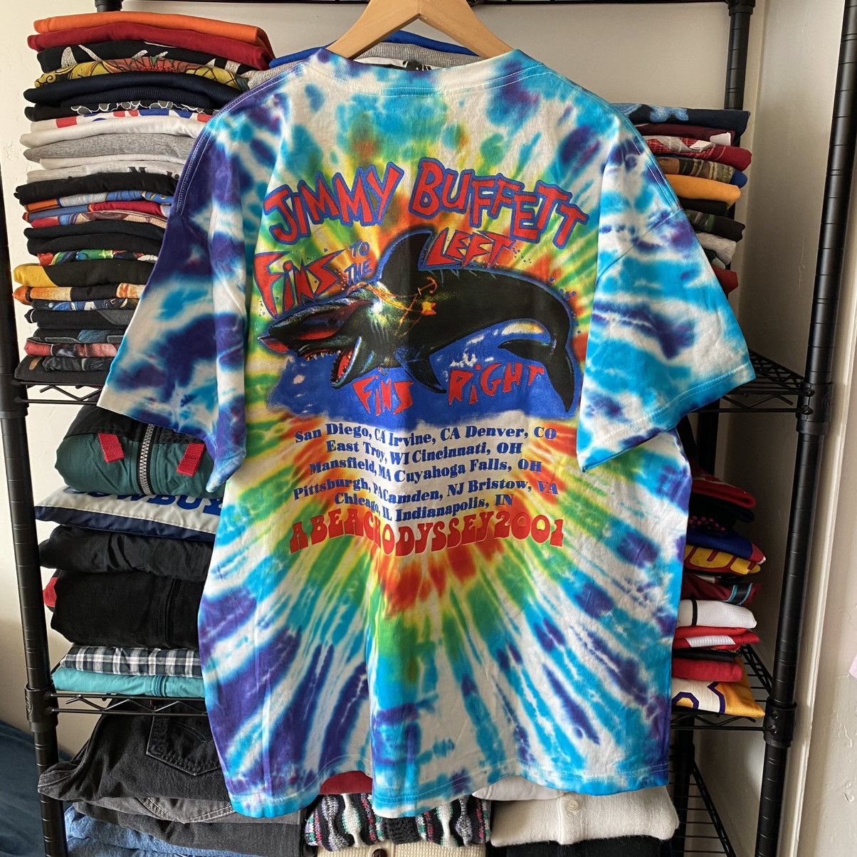 Logo Athletic Vintage Jimmy Buffett Tie Dye T-Shirt A Beach Odyssey 2001 Size US XL / EU 56 / 4 - 4 Thumbnail