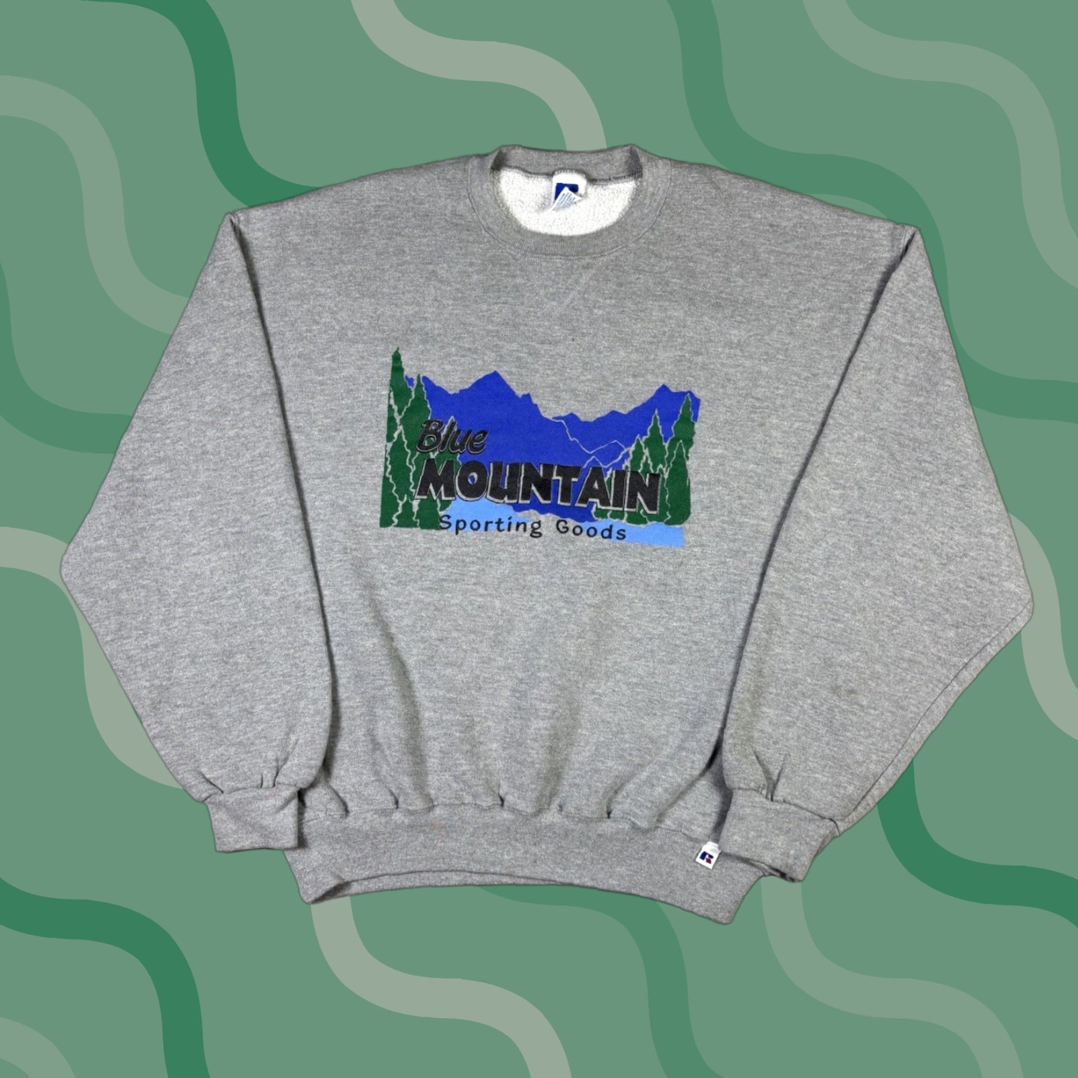 Russell Athletic VINTAGE Russell Athletic Blue Mountain Crewneck Promo Sweatshirt XL Men Gray Cotton Fleece Graphic Print Logo College Basketball Pullover Size XL Size US XL / EU 56 / 4 - 1 Thumbnail