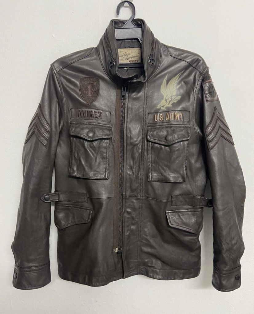 Avirex Avirex Leather Jacket Type M65 US Army Flight Jacket Size US M / EU 48-50 / 2 - 2 Thumbnail