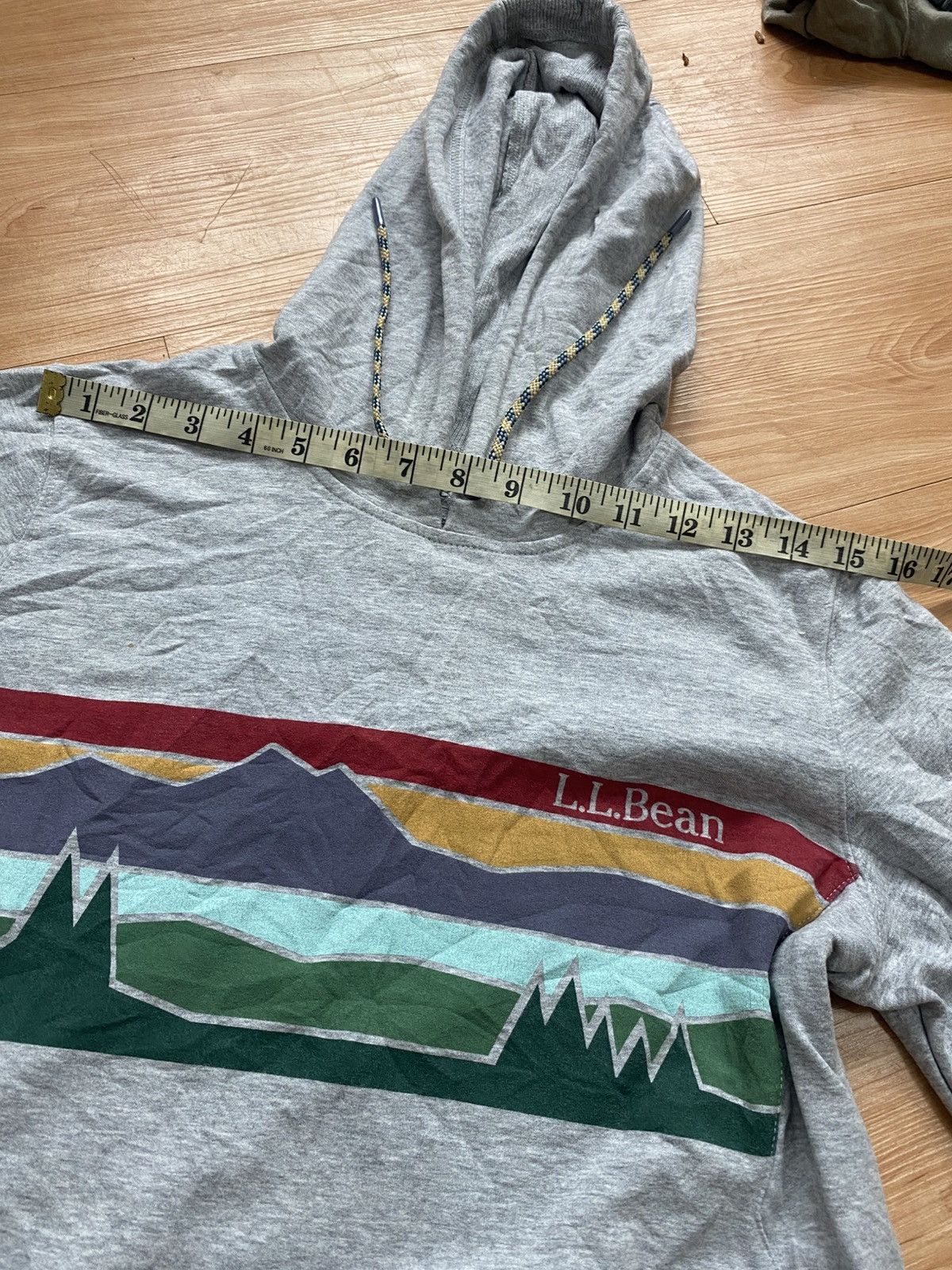 L.L. Bean L.L. Bean Gray Scenic Stripe Hoodie Sweatshirt very rare Size US S / EU 44-46 / 1 - 10 Thumbnail