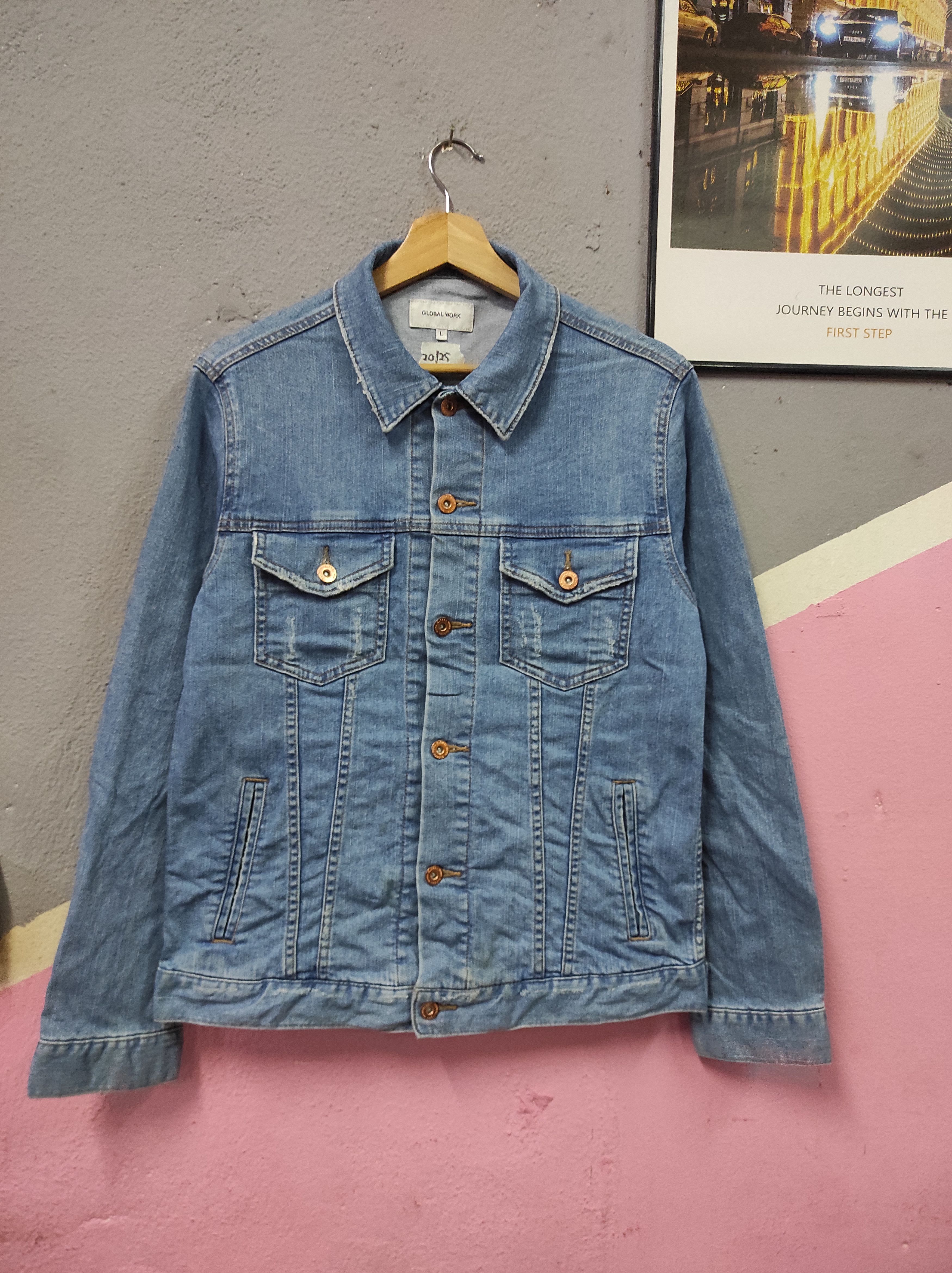 Global Work × Japanese Brand GLOBAL WORK TRUCKER DENIM JACKET Size L / US 10 / IT 46 - 1 Thumbnail