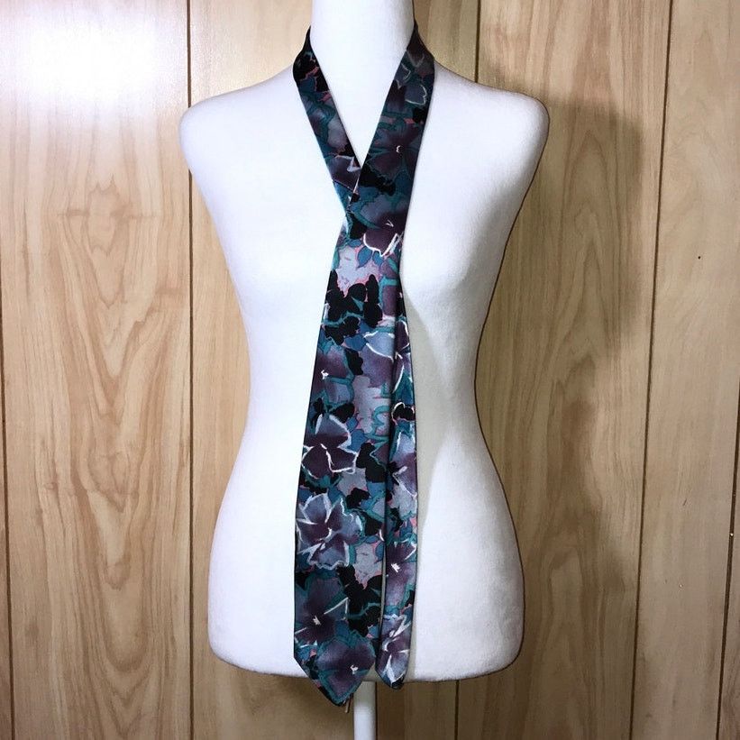 Geoffrey Beene Geoffrey Beene Vintage Classic Floral Necktie Size ONE SIZE - 2 Thumbnail