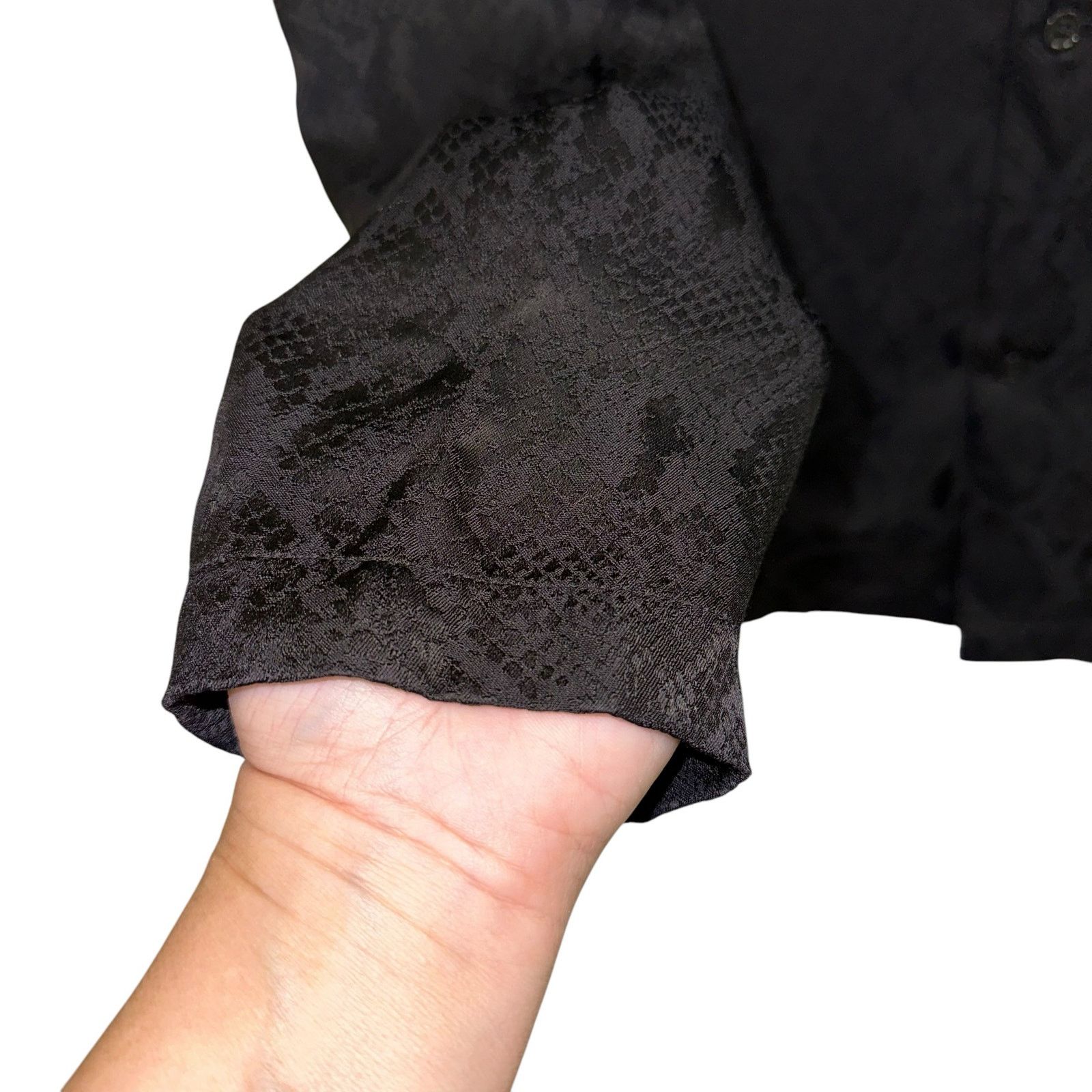 The Kooples The Kooples Patch Pocket Snakeskin Button Down Blouse Size L / US 10 / IT 46 - 2 Thumbnail