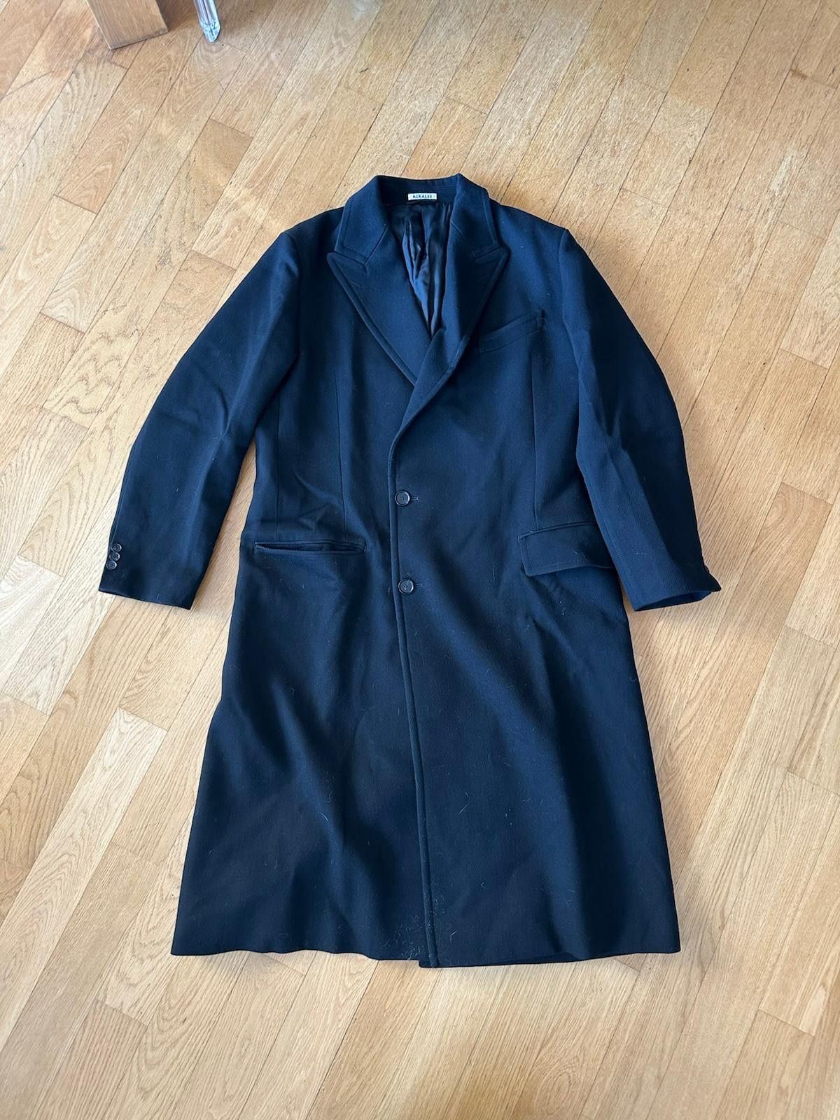 Auralee 2022 Black Wool Long Coat Size US XL / EU 56 / 4 - 1 Thumbnail