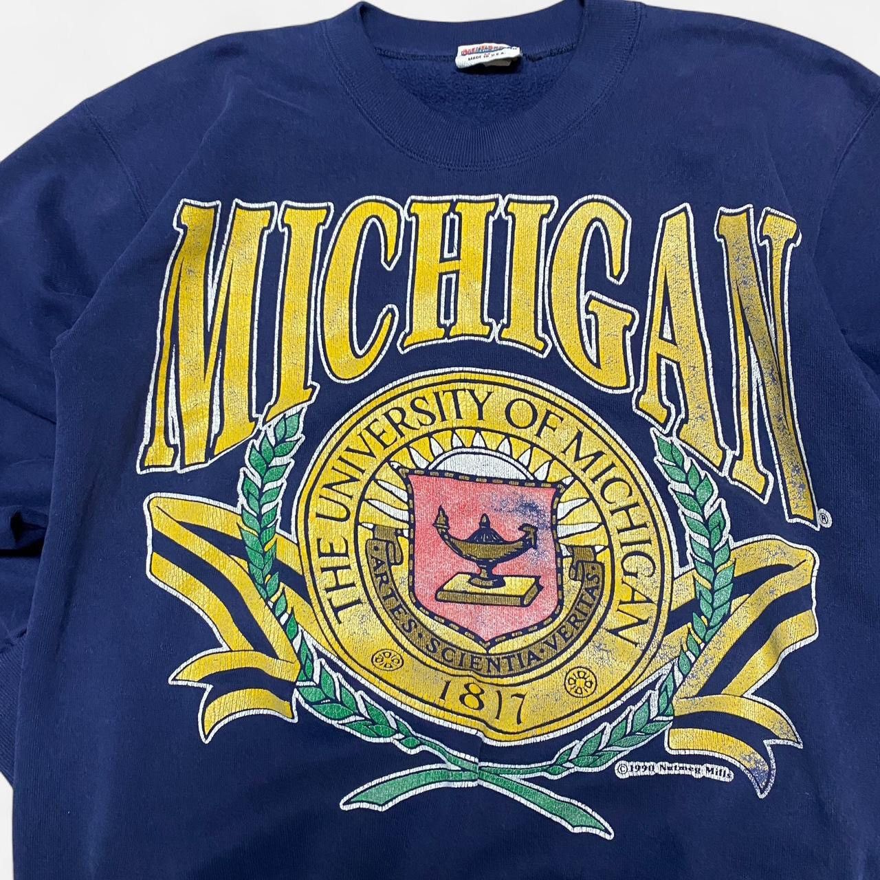 Other Vintage 90s university of Michigan navy graphic crewneck Size US M / EU 48-50 / 2 - 2 Thumbnail