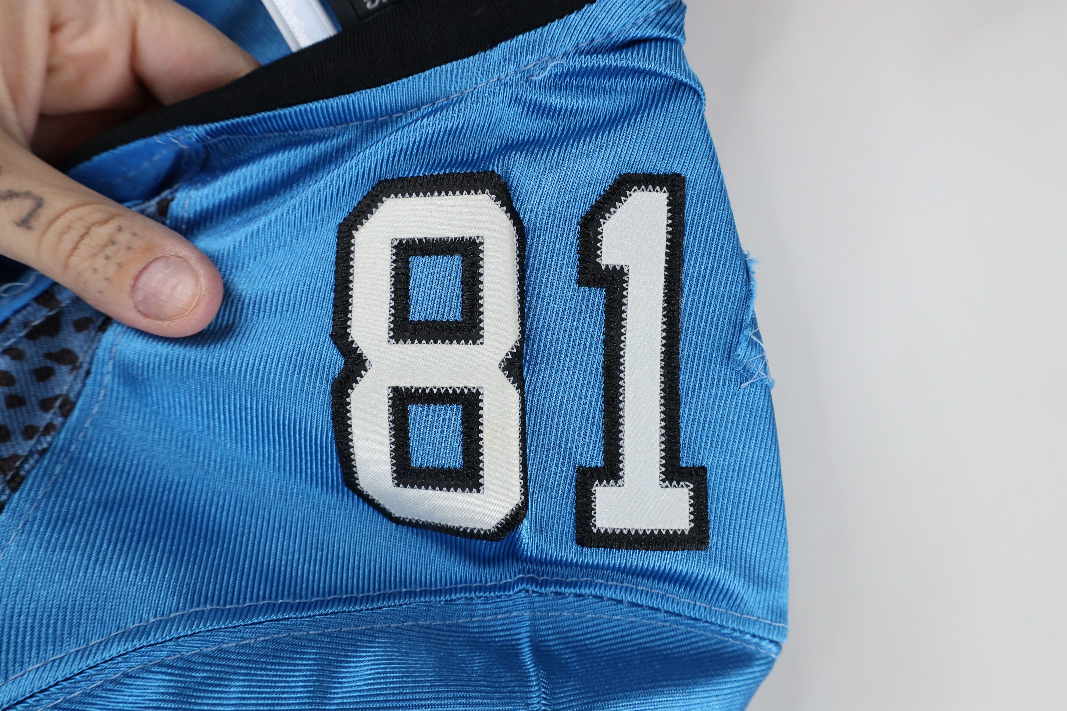 Nike × Vintage Nike On Field Johnson Detroit Lions Football Jersey Blue #81 Size S / US 4 / IT 40 - 5 Thumbnail