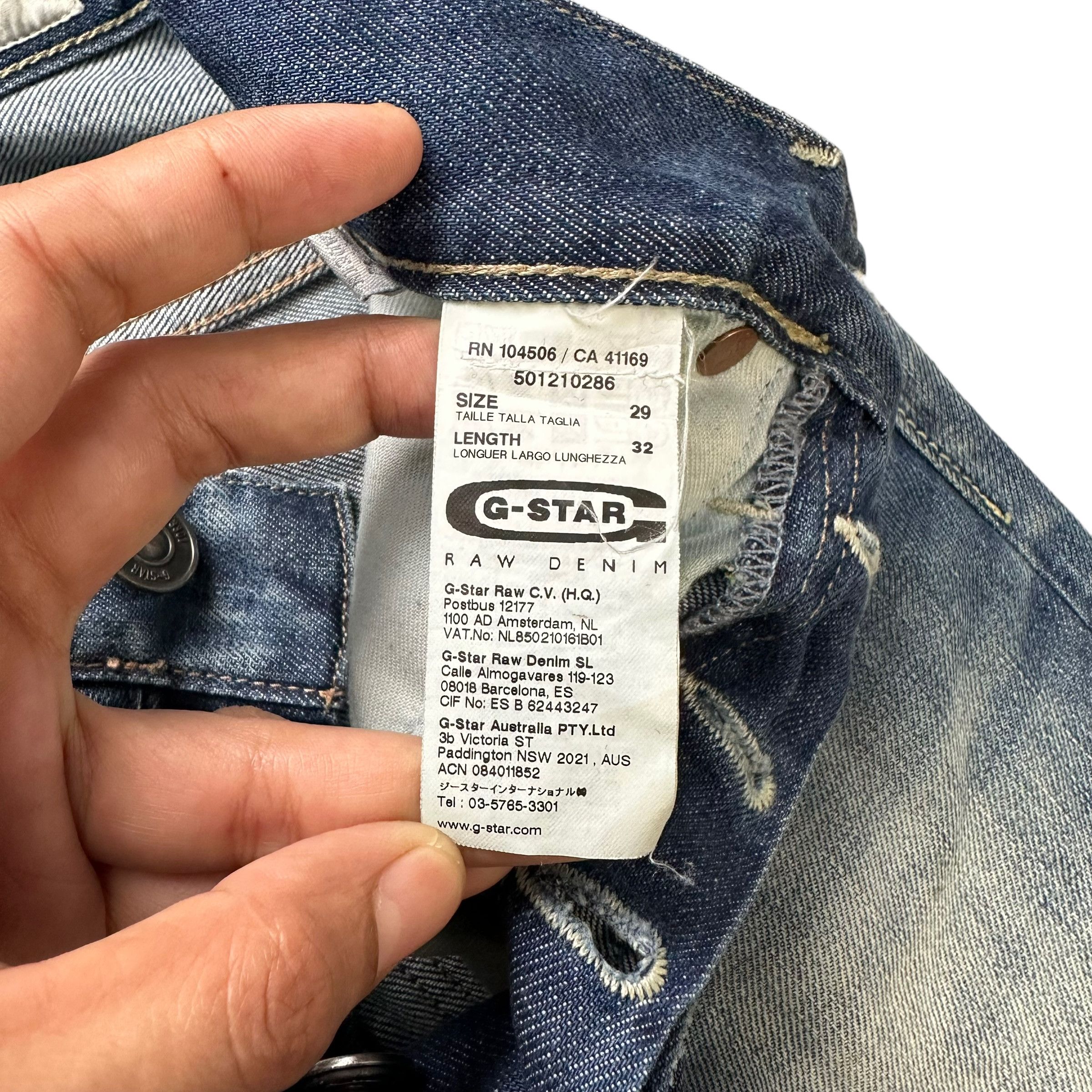 G-Star 3301 by G Star Raw Fly Button Distressed Denim Pant #9110-57 Size US 29 - 9 Thumbnail