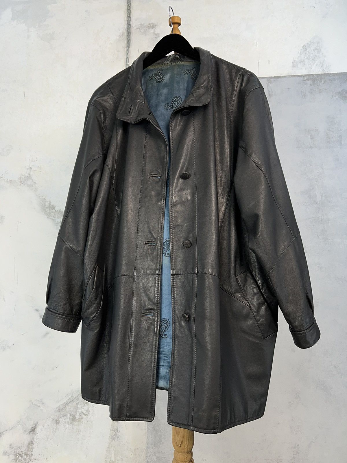 Genuine Leather Vintage Leather Jacket Size L - XL Size XL / US 12-14 / IT 48-50 - 1 Thumbnail