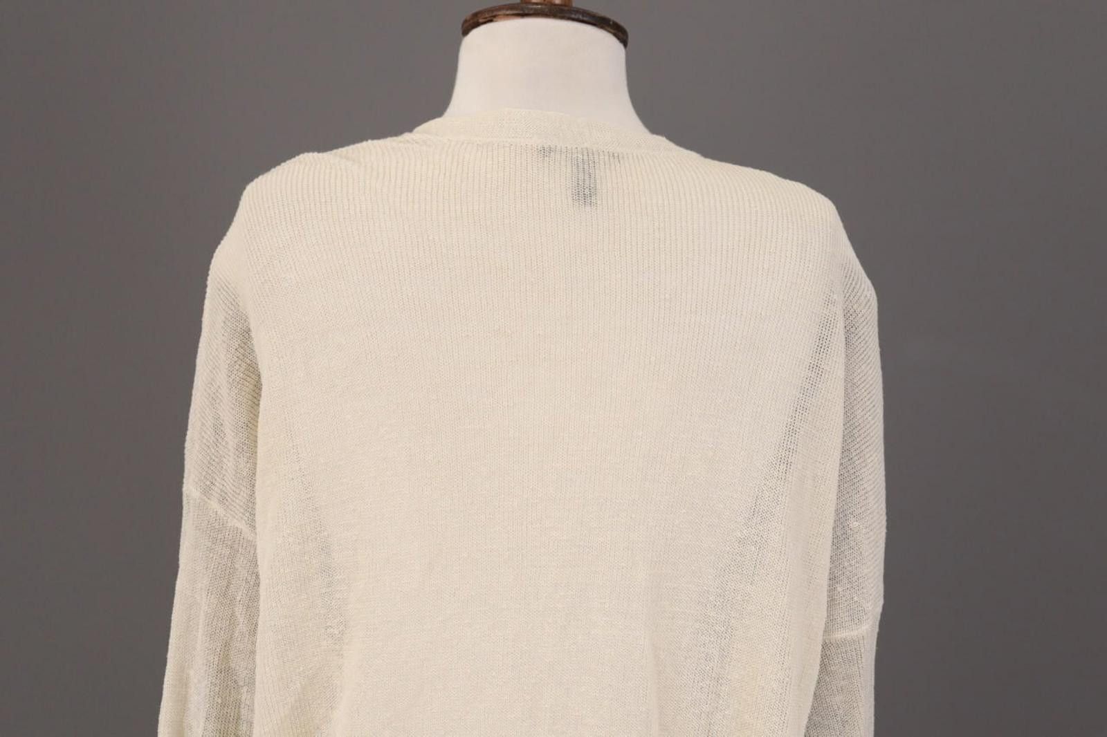 Eileen Fisher Eileen Fisher Beige Linen Knit Cape Cardigan Sweater Size XL Size XL / US 12-14 / IT 48-50 - 12 Thumbnail