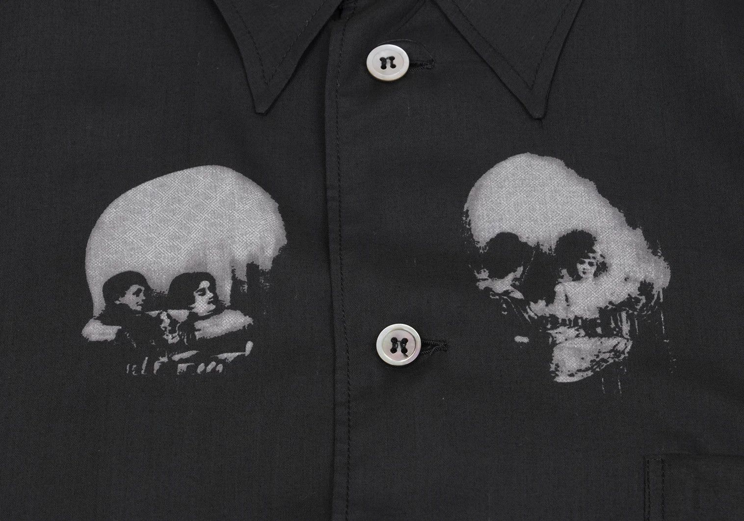 Yohji Yamamoto Yohji Yamamoto Skull Trompe L'Oeil Print Polo Size US M / EU 48-50 / 2 - 3 Thumbnail